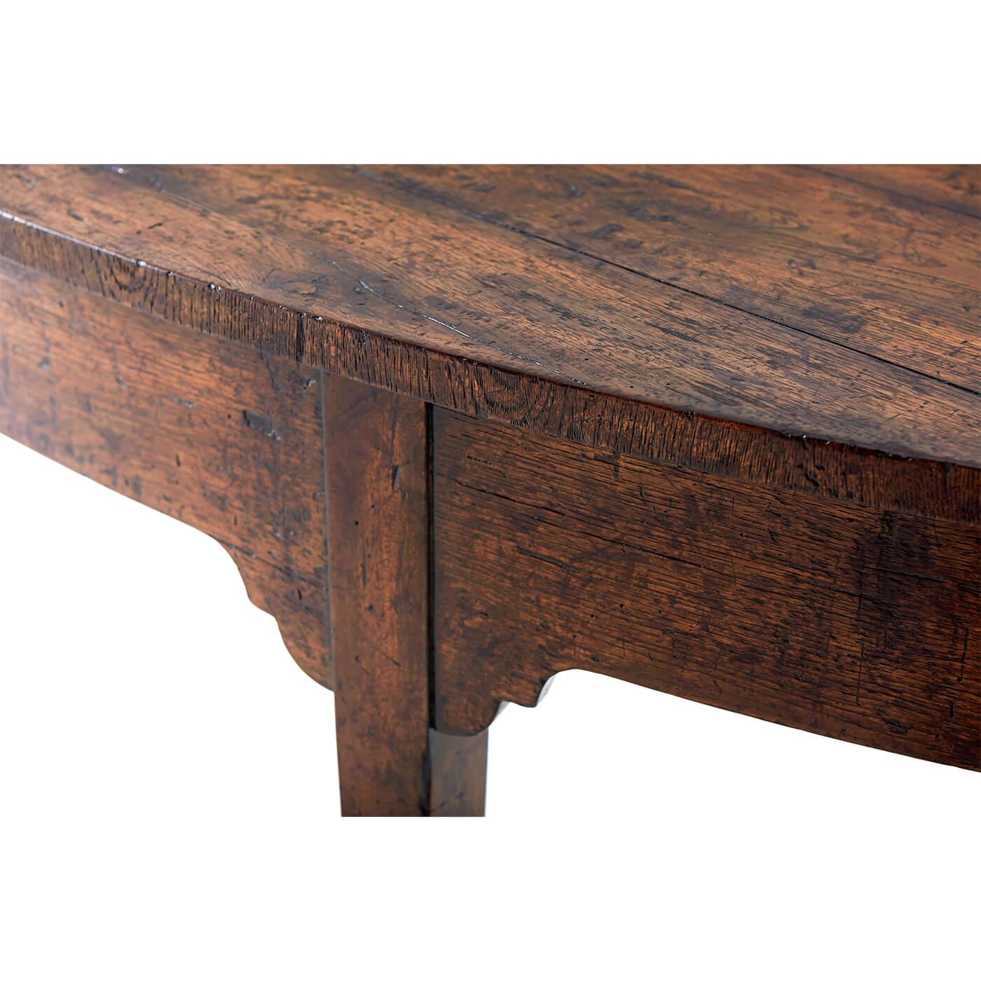 bow front console table