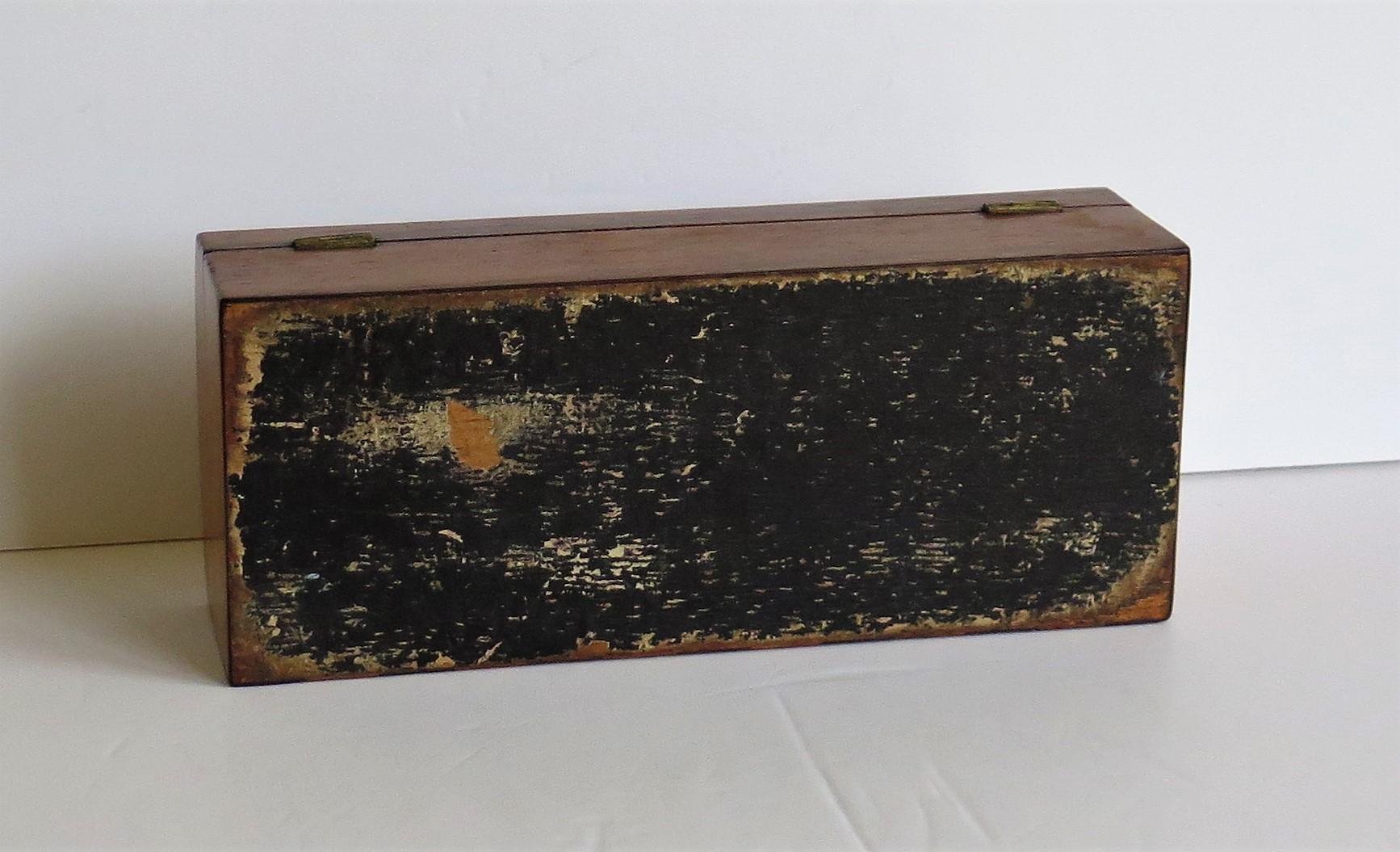 Georgian Box with Domed Lid Cross Banded hardwood, circa 1810 8