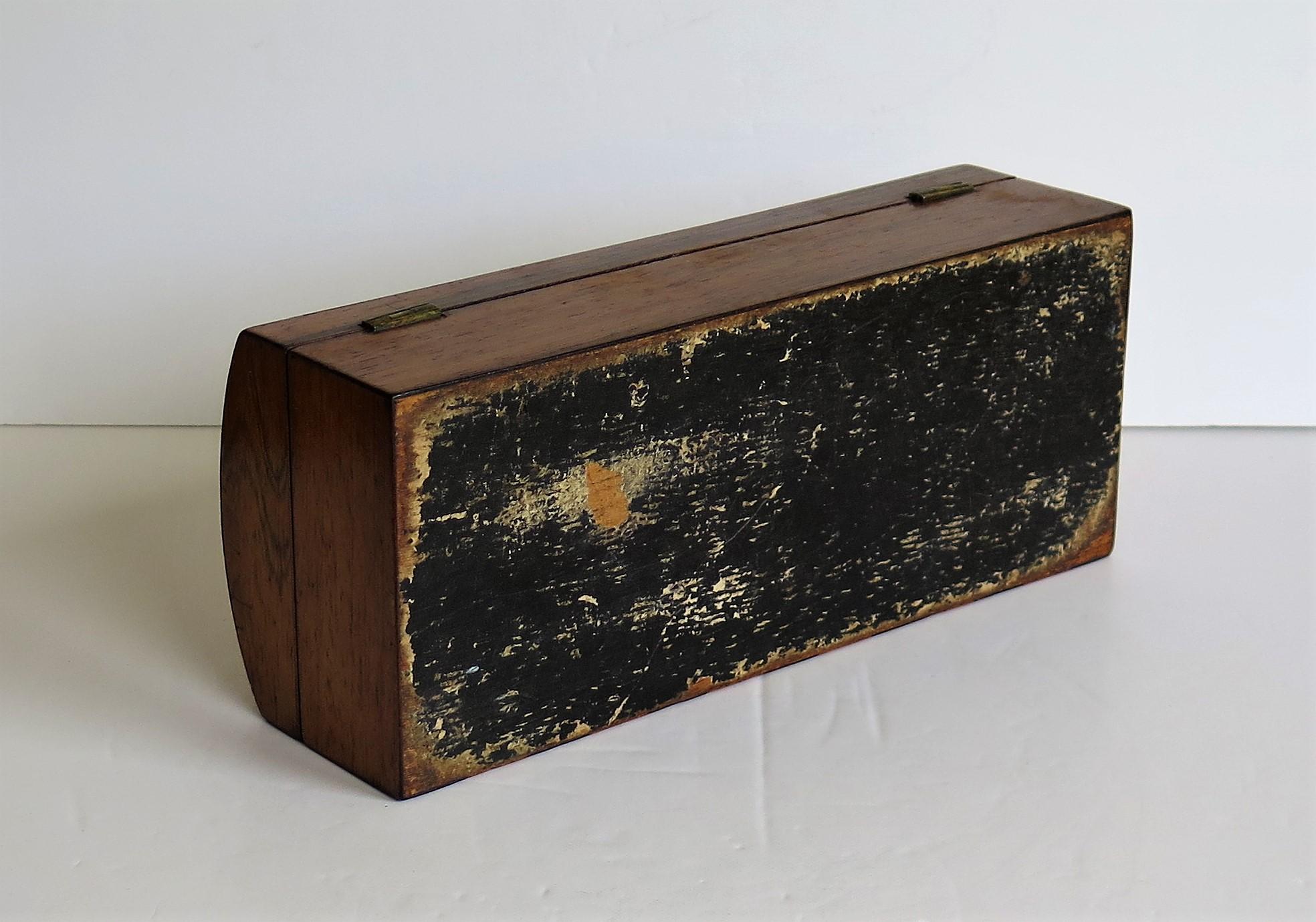 Georgian Box with Domed Lid Cross Banded hardwood, circa 1810 9