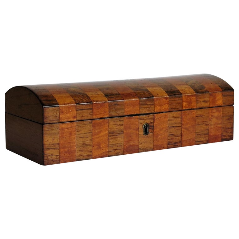 Georgian Box with Domed Lid Cross Banded hardwood, circa 1810 at 1stDibs