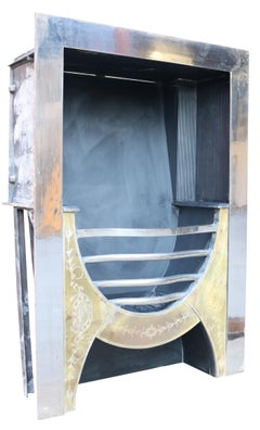 Georgian Brass and Cast Iron Register Grate