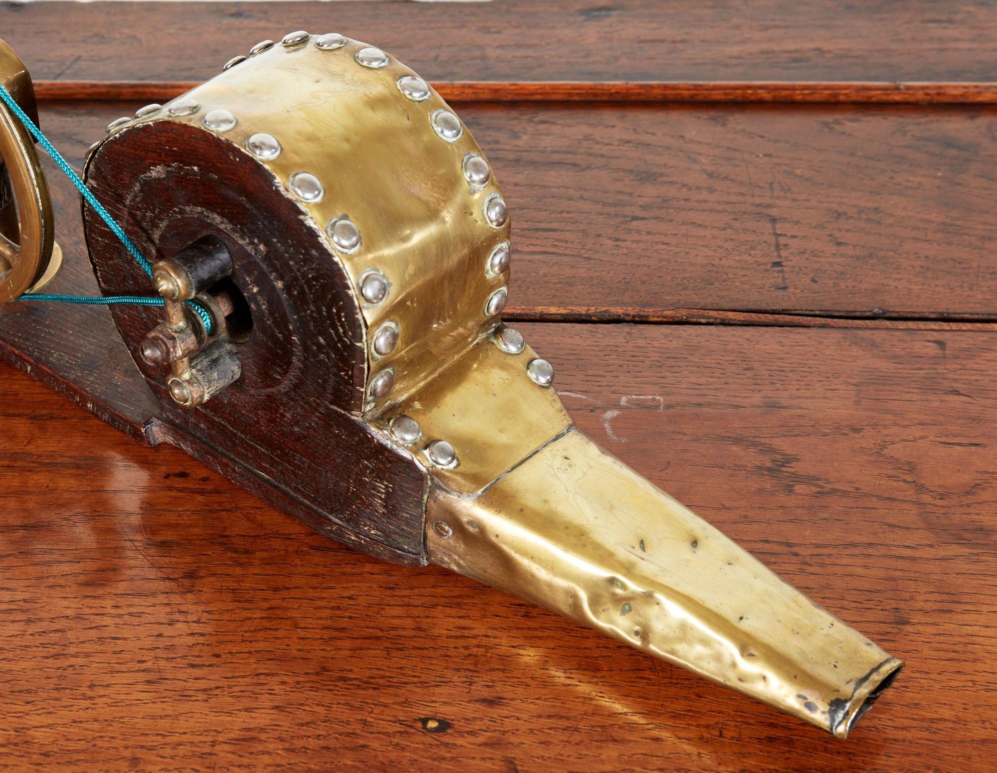 Early 19th Century Georgian Brass and Mahogany Mechanical Bellows For Sale