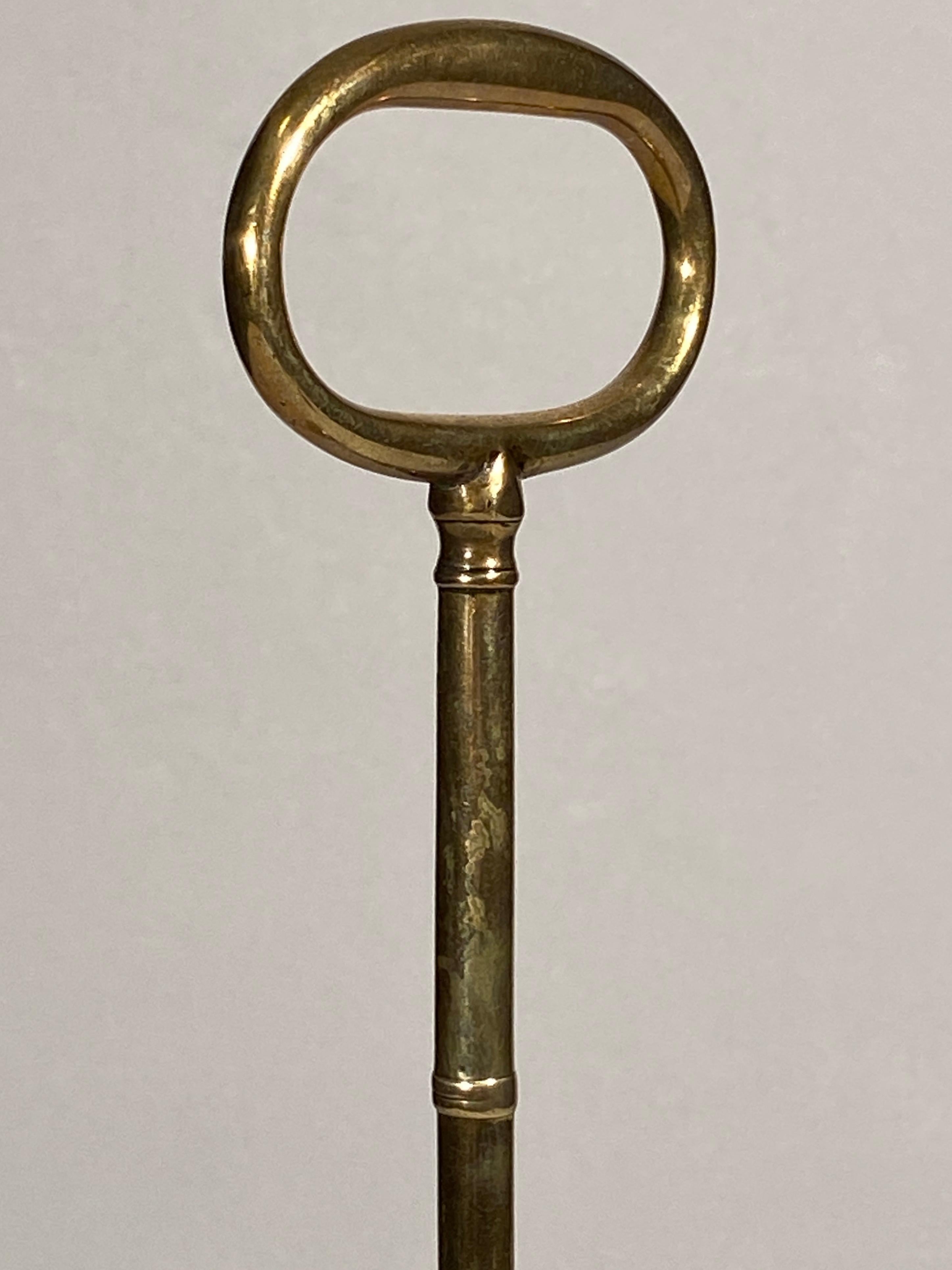 18th Century and Earlier Georgian Brass Bell Shaped Door Stop Door Porter 18th Century For Sale
