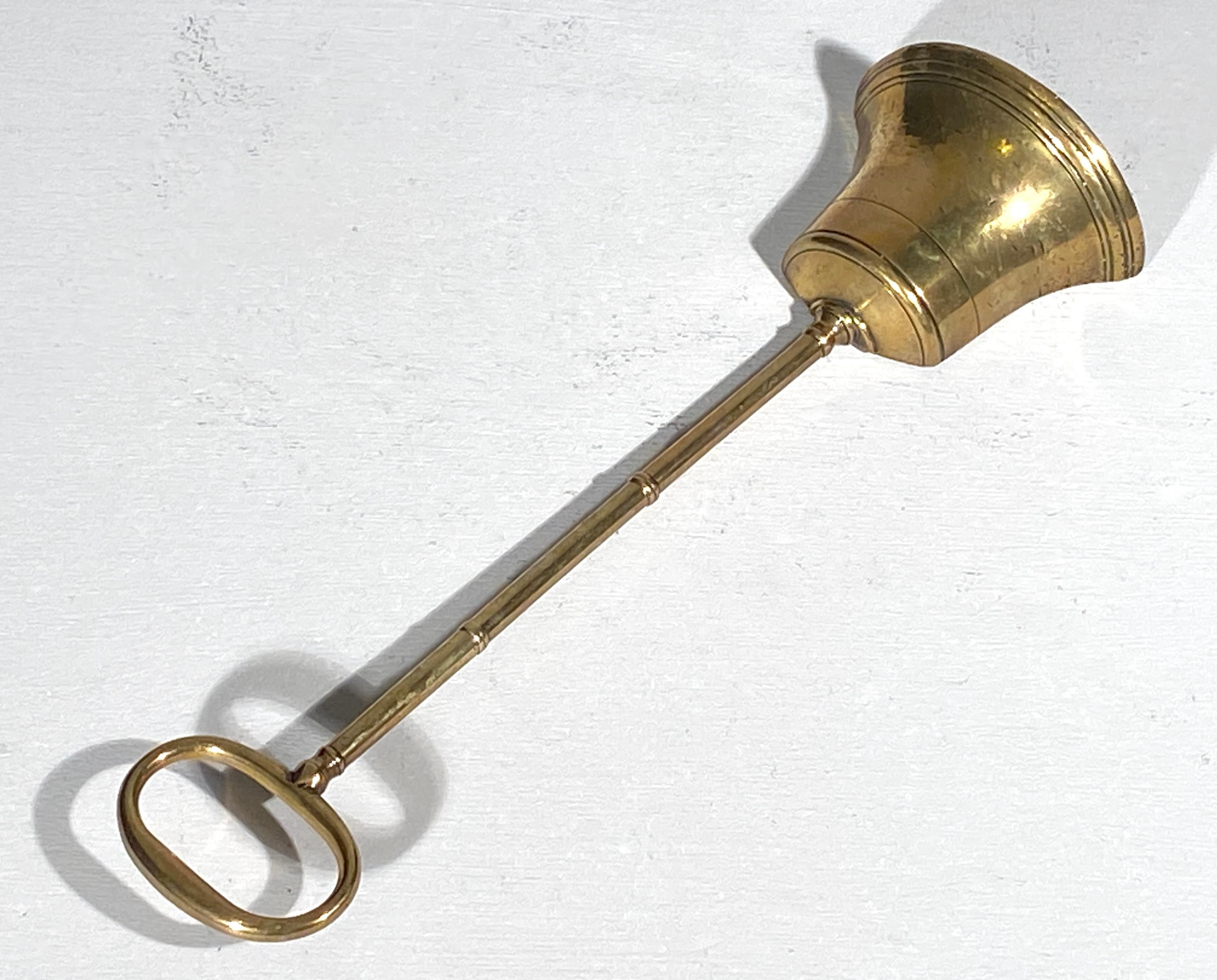 Georgian Brass Bell Shaped Door Stop Door Porter 18th Century For Sale 3