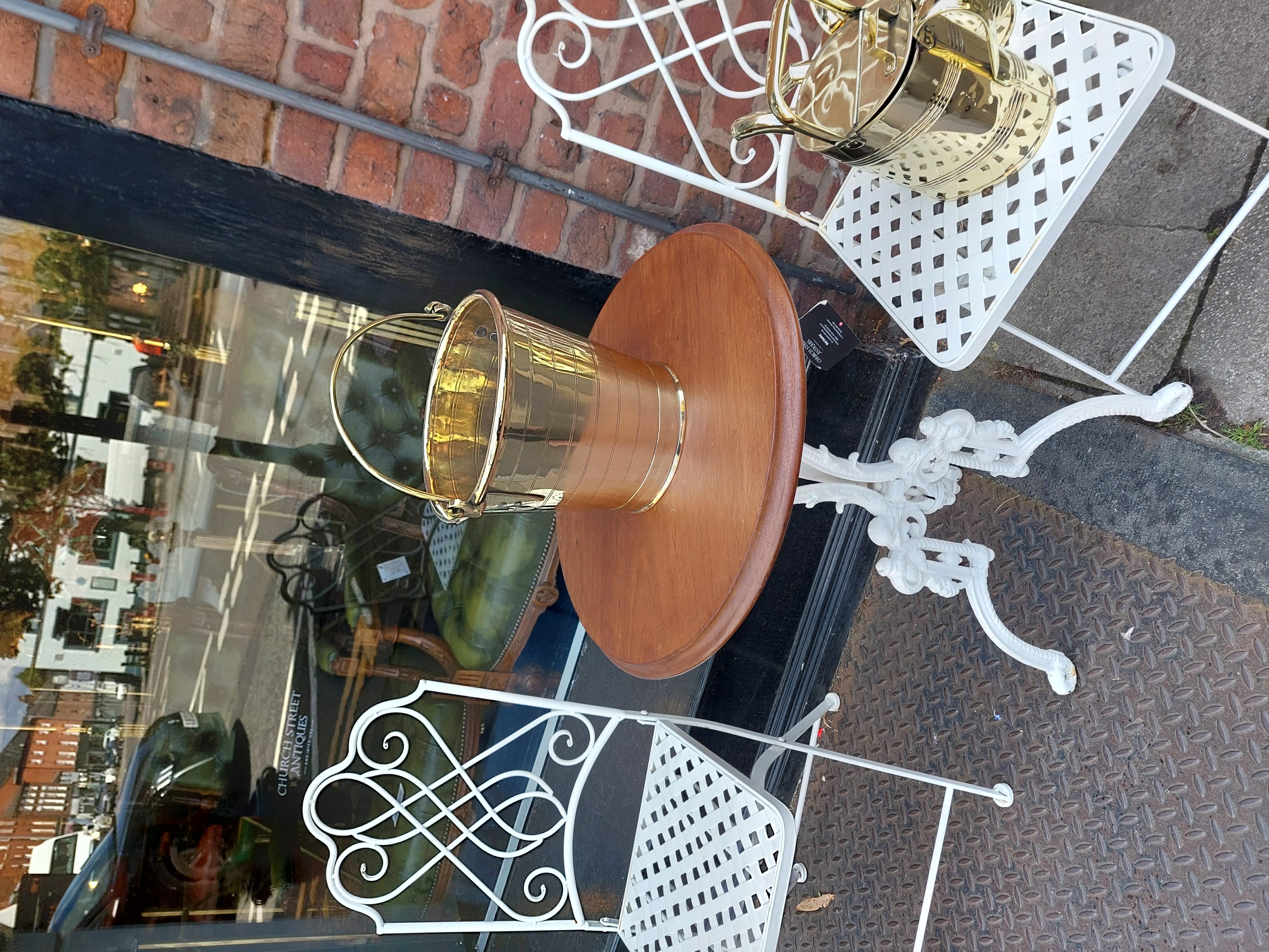English Georgian Brass Ice Bucket For Sale