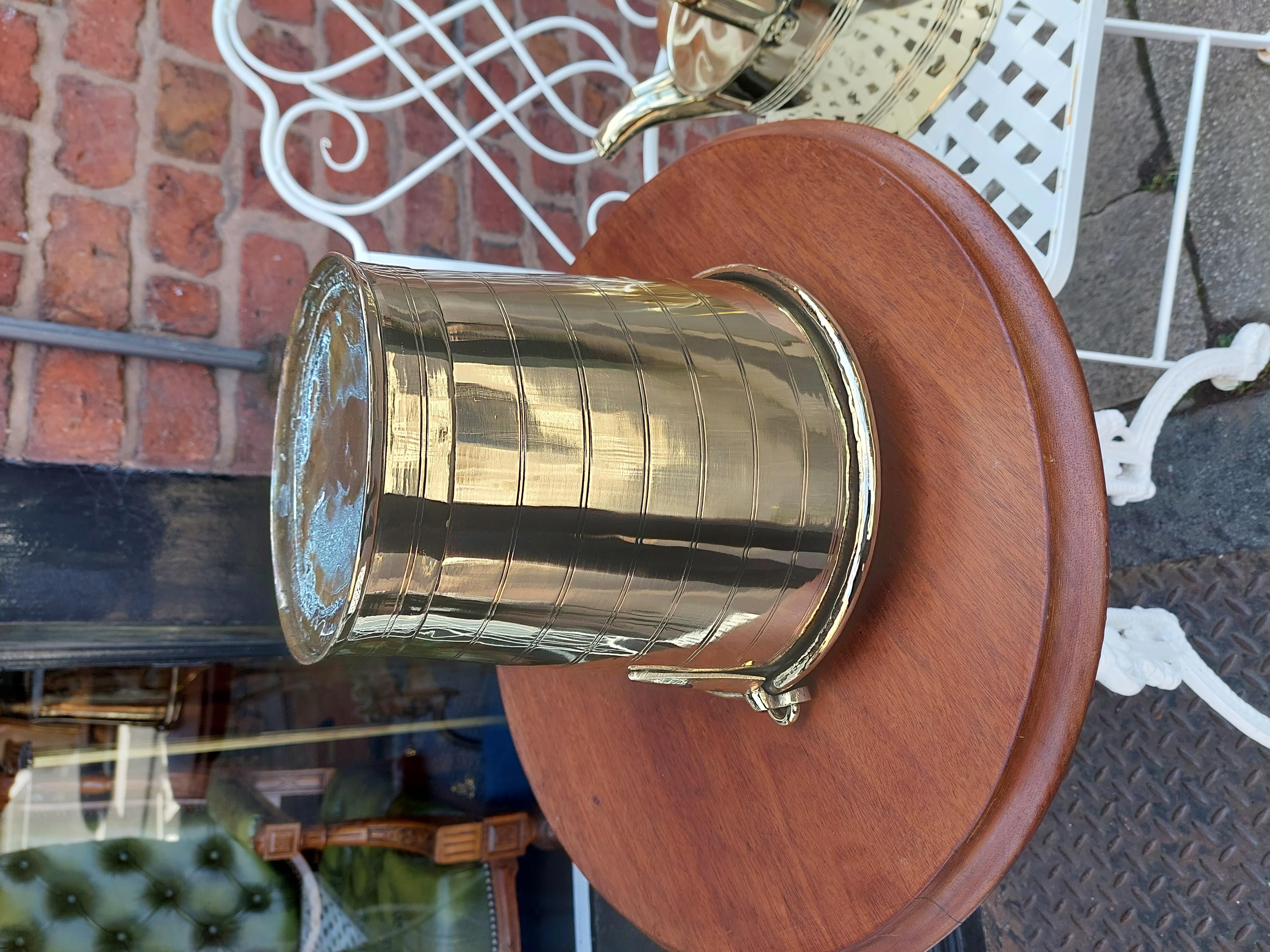 18th Century Georgian Brass Ice Bucket For Sale