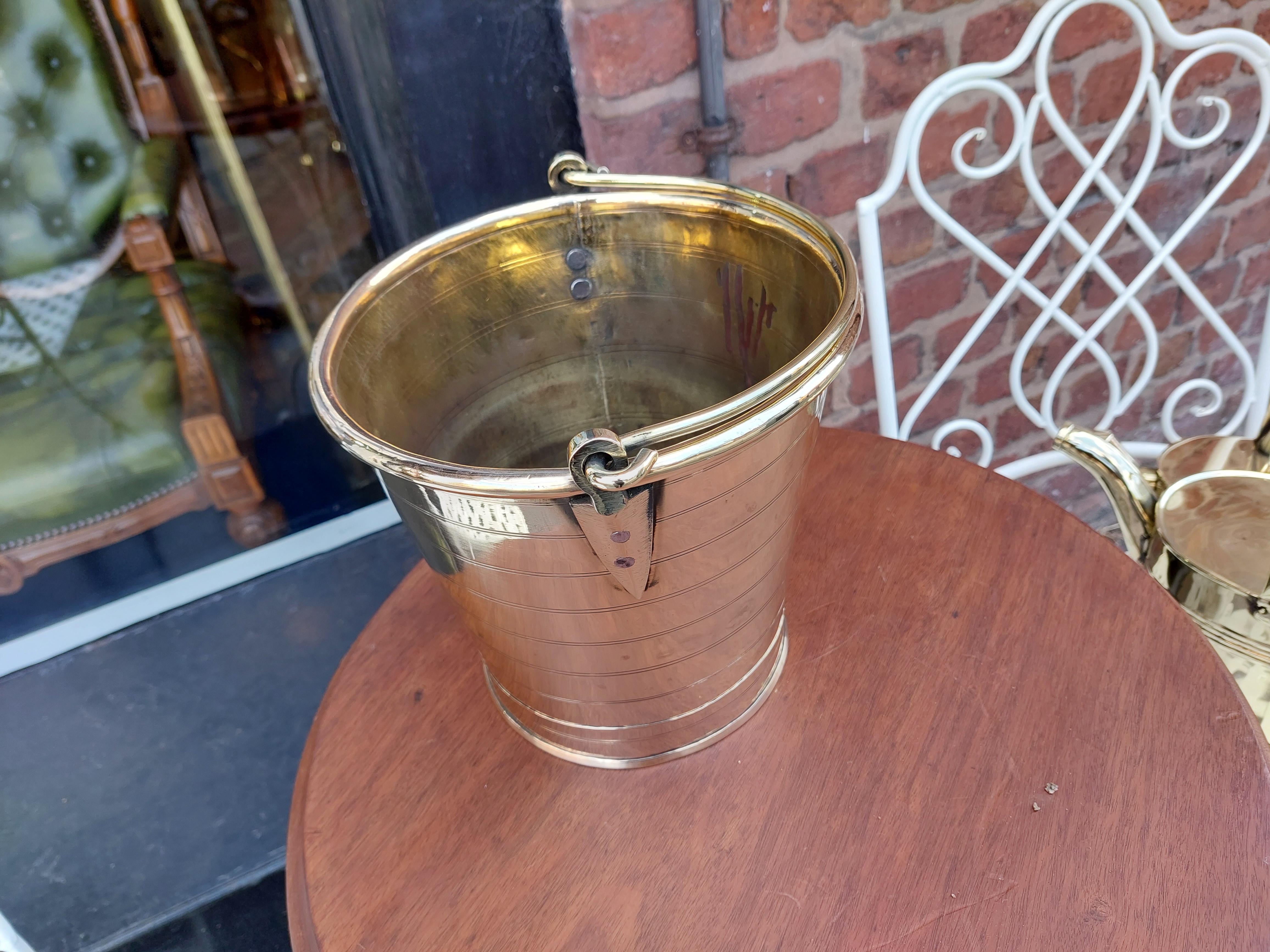 Georgian Brass Ice Bucket For Sale 1