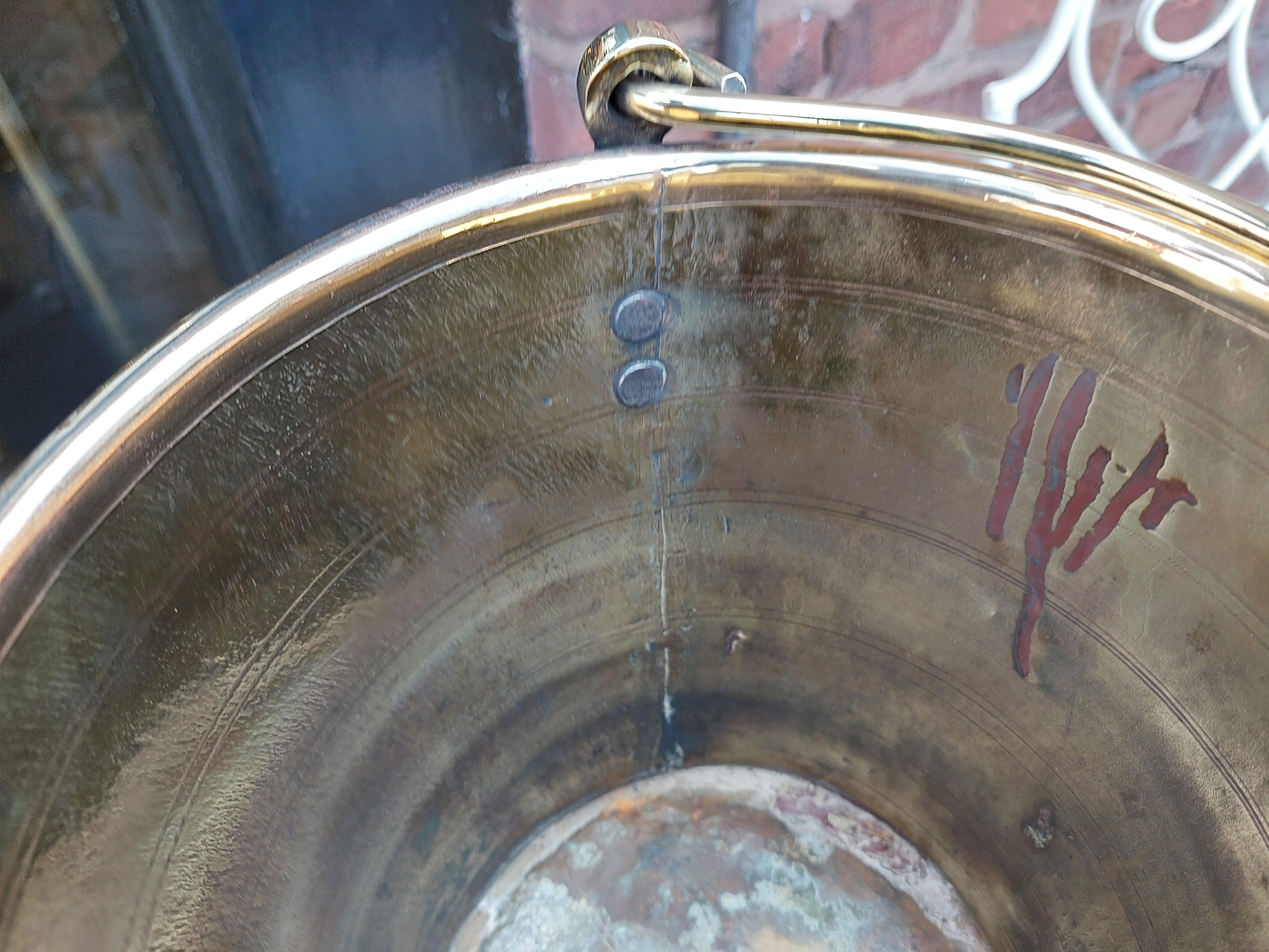 Georgian Brass Ice Bucket For Sale 2