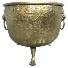 Antique Georgian Brass Log Bin