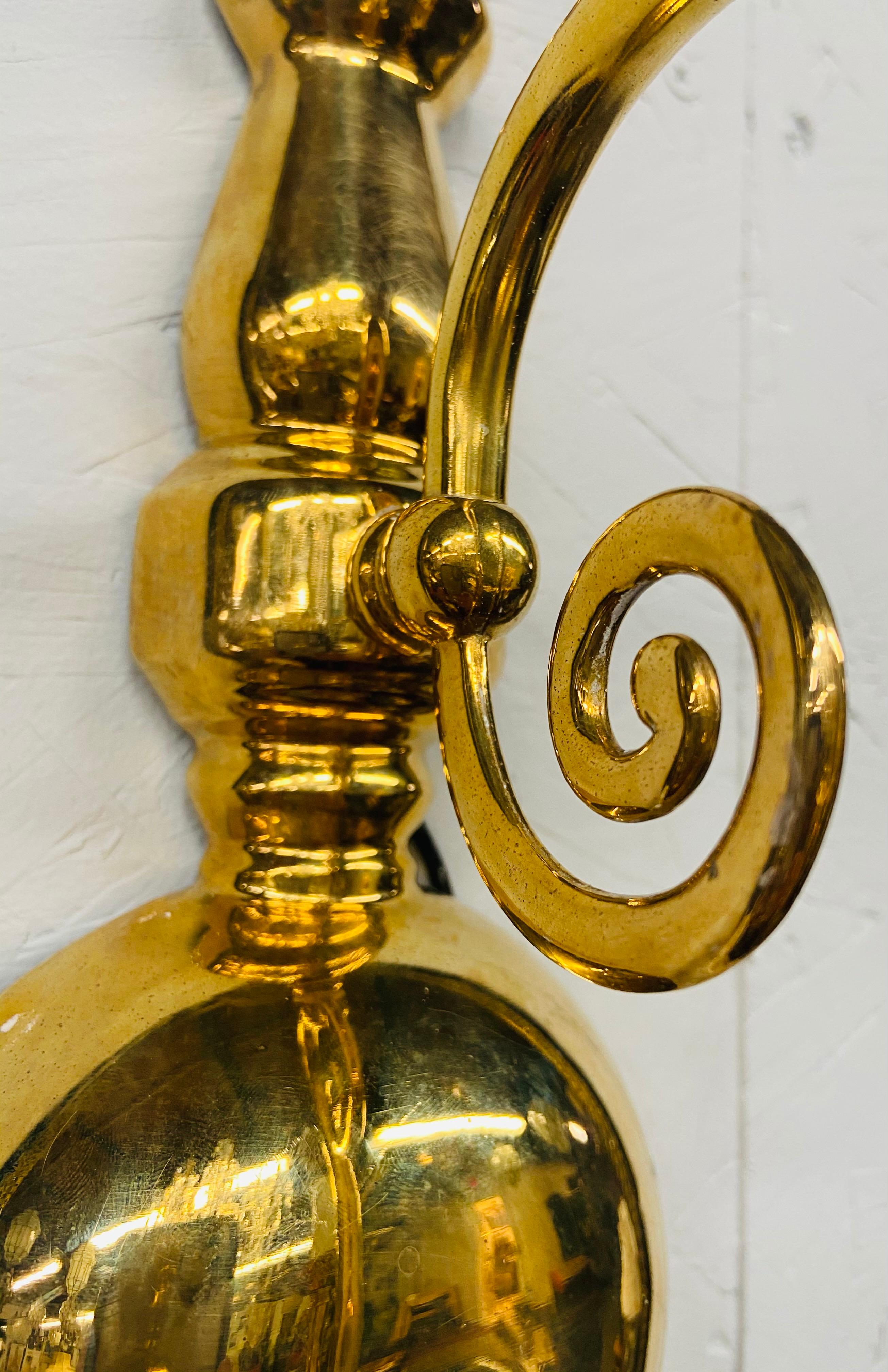 Georgian Brass Wall Sconce, a Pair For Sale 4