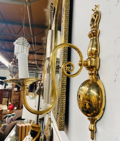 Georgian Brass Wall Sconce, a Pair