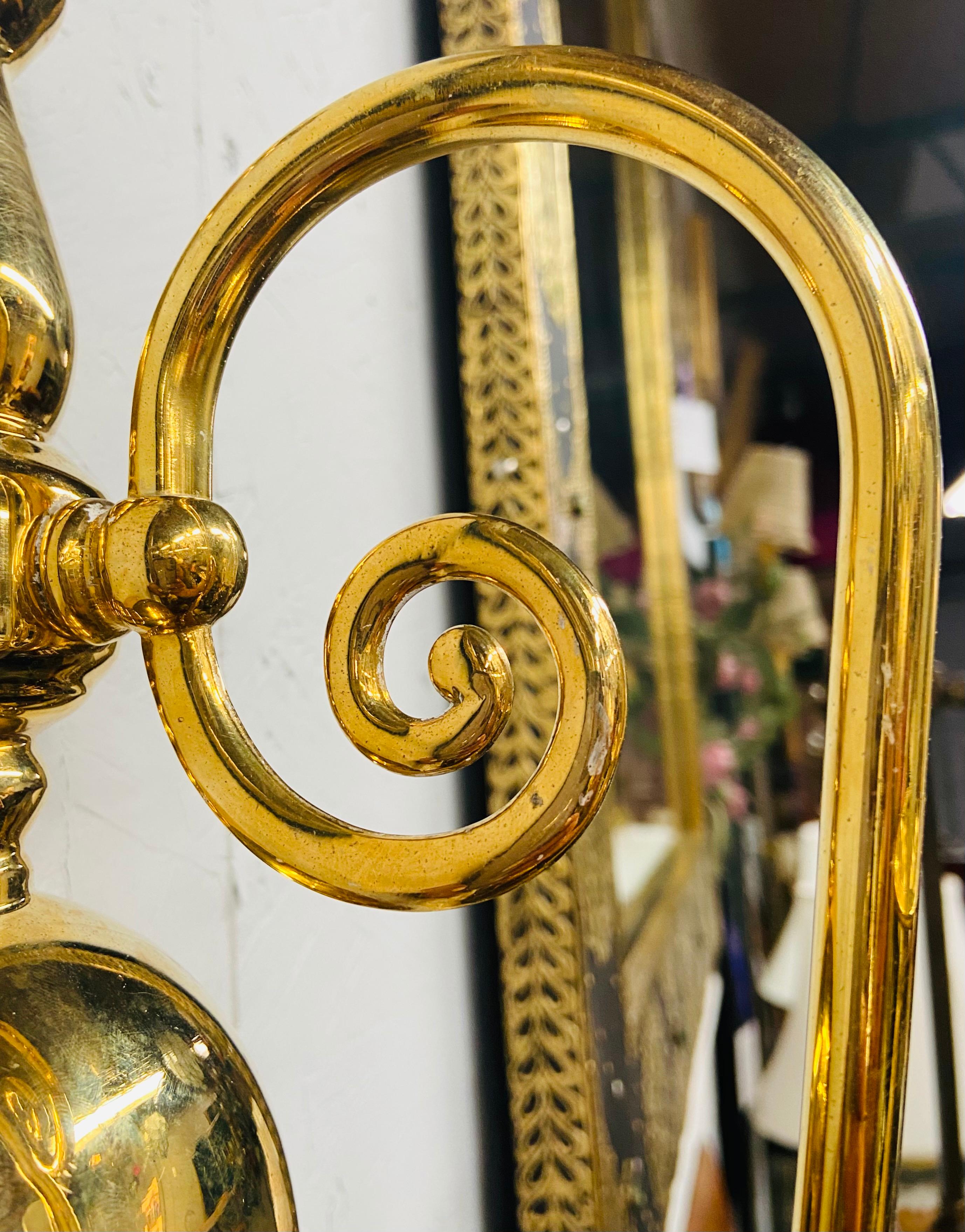 Georgian Brass Wall Sconce, a Pair For Sale 2
