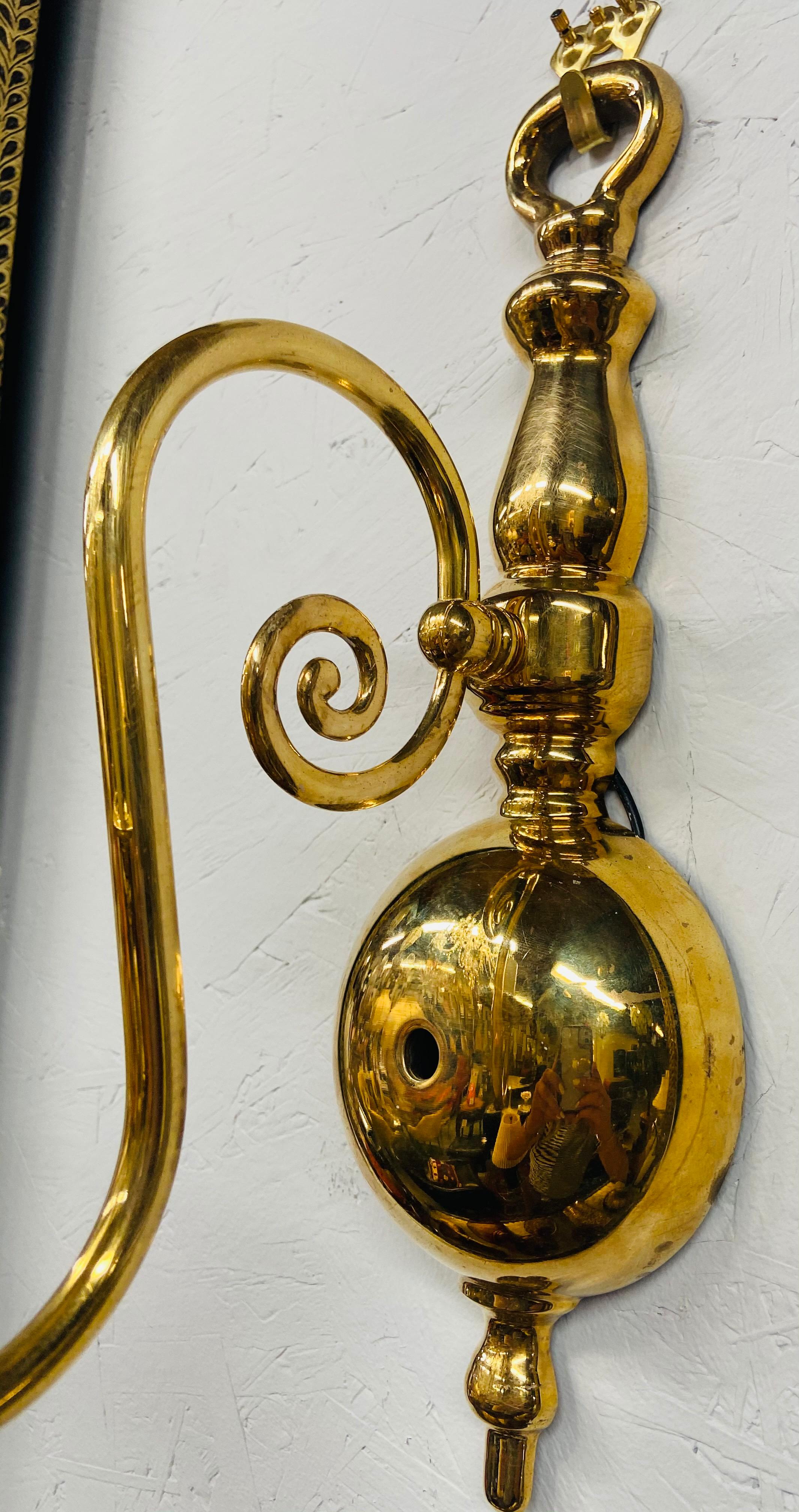 Georgian Brass Wall Sconce, a Pair For Sale 3