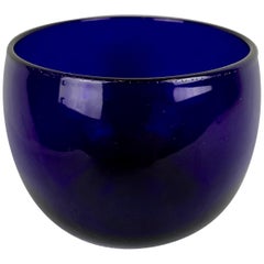 Georgian Hand Blown Bristol or Cobalt  Blue Finger Bowl-Eng., 19th c.