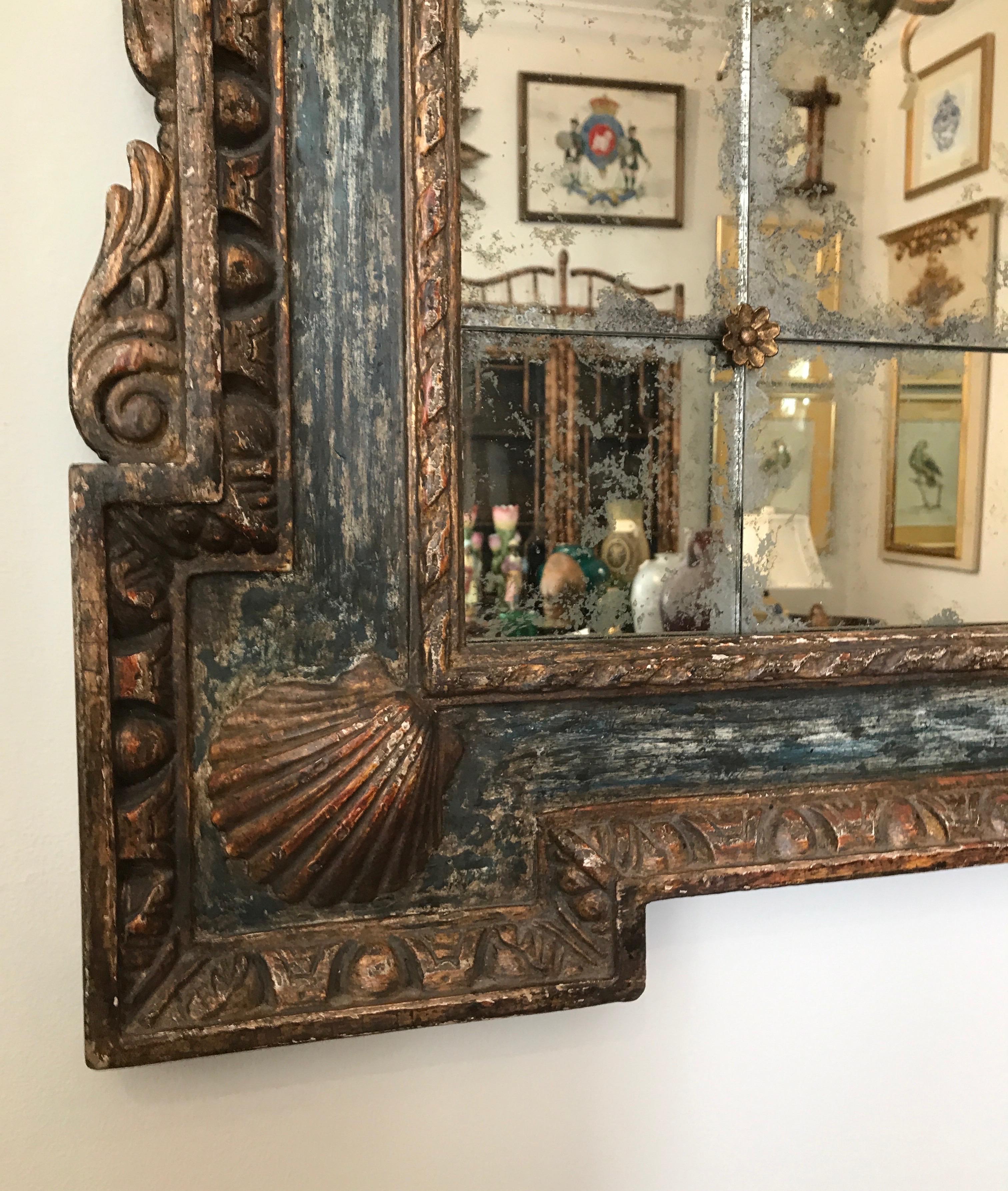Wood Georgian Broken Pediment Mirror by Dennis & Leen