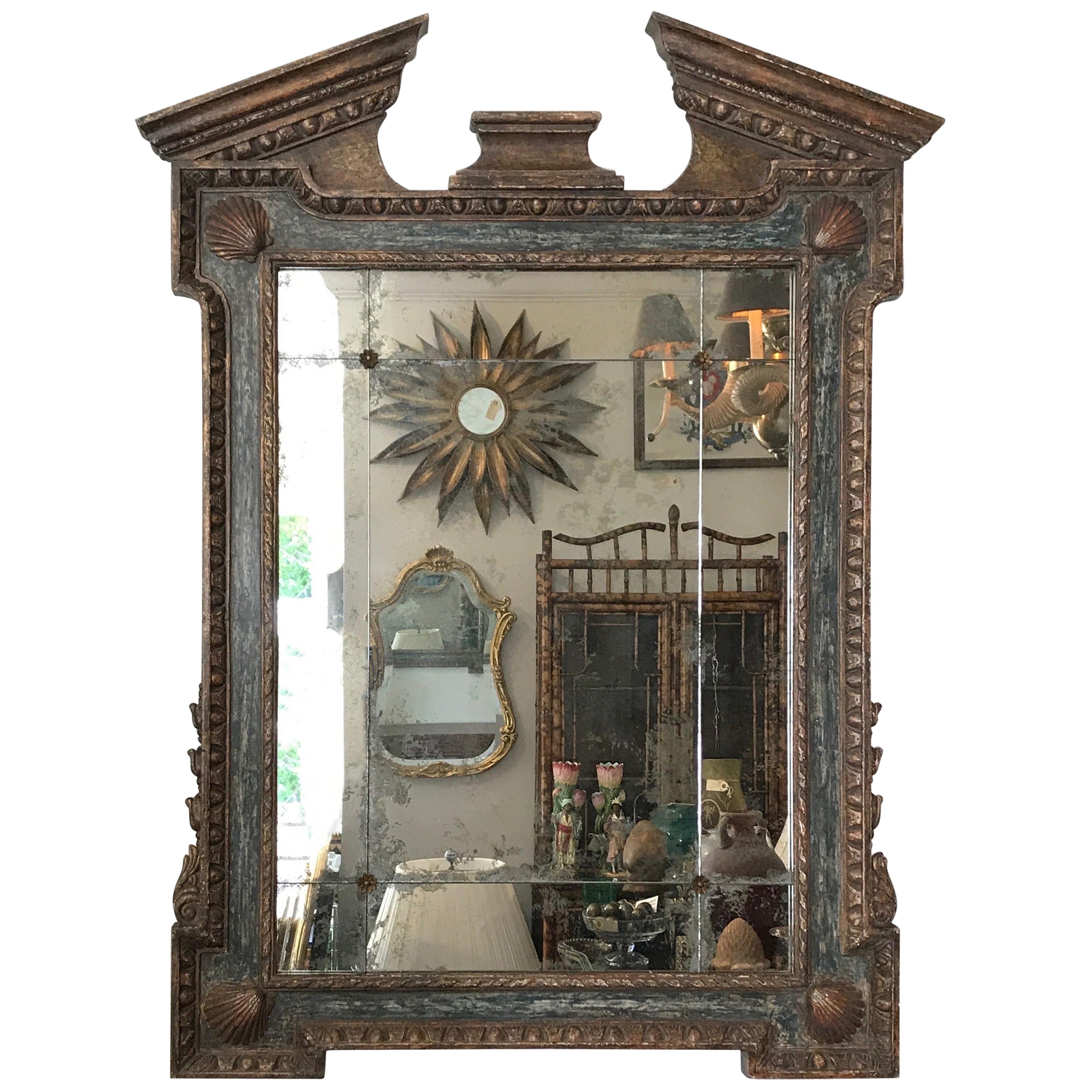 Georgian Broken Pediment Mirror by Dennis & Leen