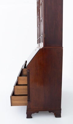 Georgian Bureau Bookcase Mahogany Library Cabinet 1800