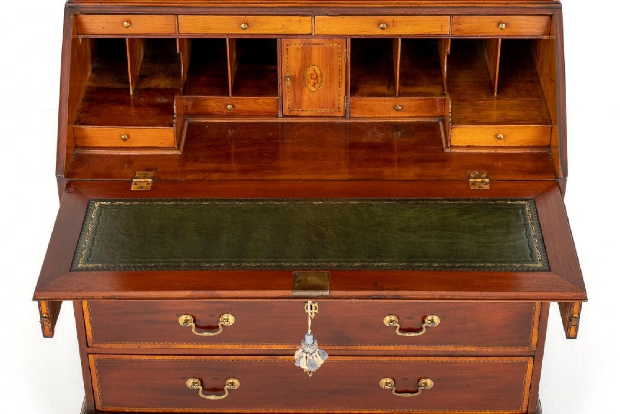 Early 19th Century Georgian Bureau Bookcase Period Mahogany Antique 1800 For Sale