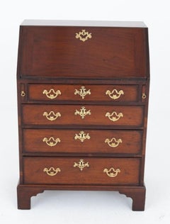 Georgian Bureau Desk Mahogany Period Antique