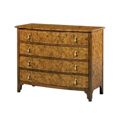 Georgian Burl Bowfront Chest