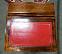 Georgian Burl Mahogany and Walnut Davenport