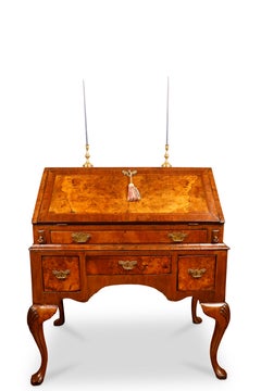 Georgian Burl Walnut Bureau