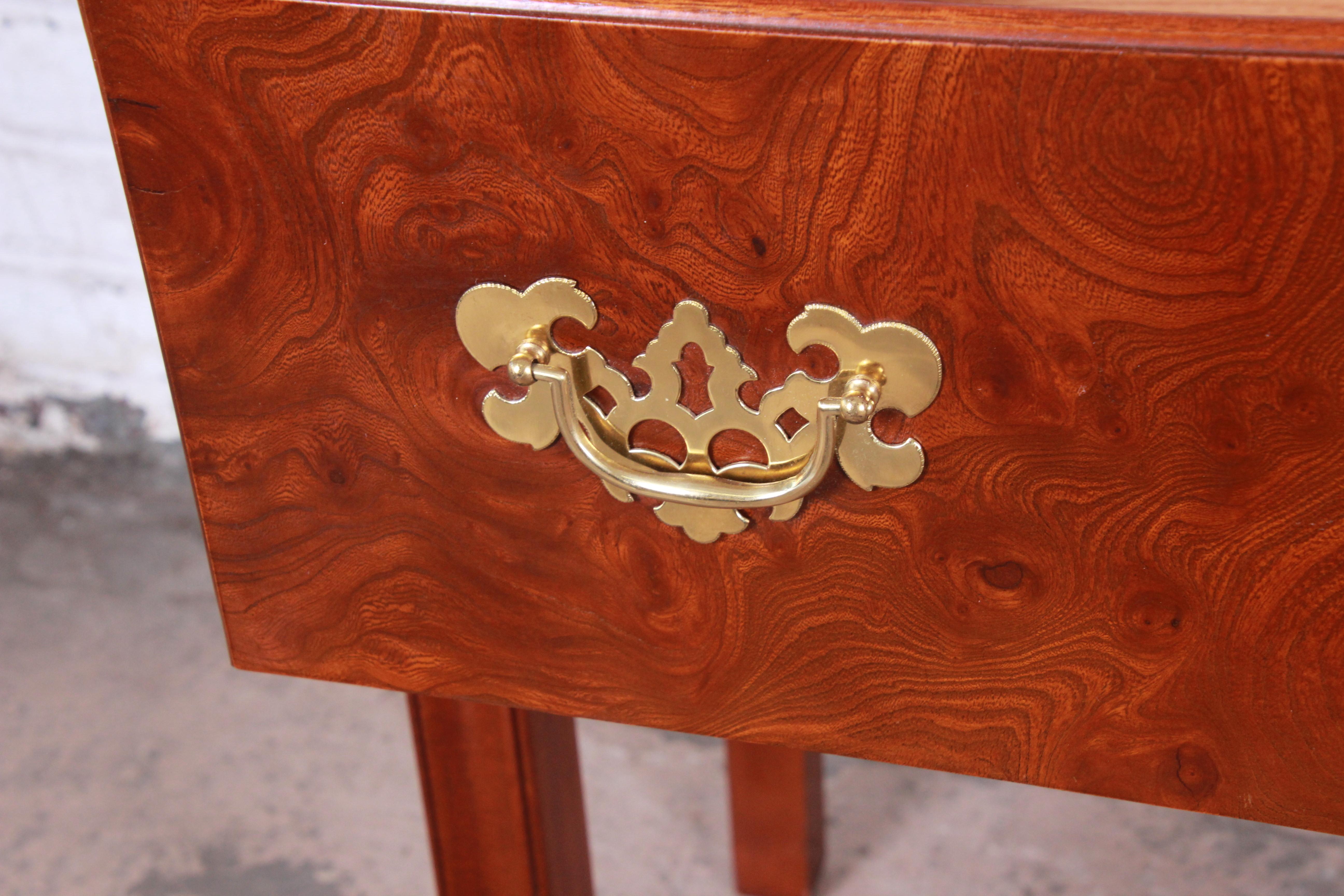 Georgian Burl Wood and Banded Mahogany Credenza or Console Table 4