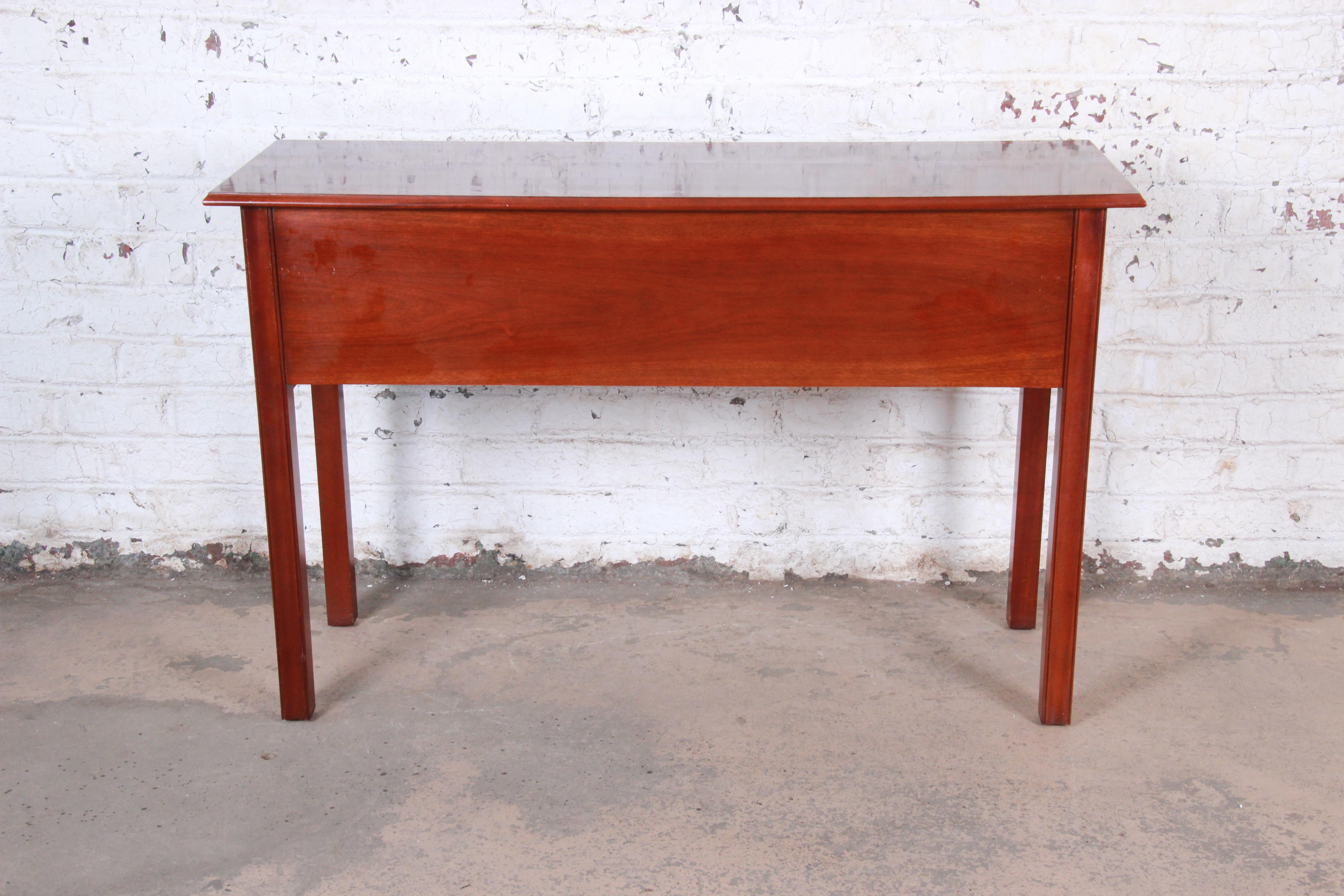 Georgian Burl Wood and Banded Mahogany Credenza or Console Table 8
