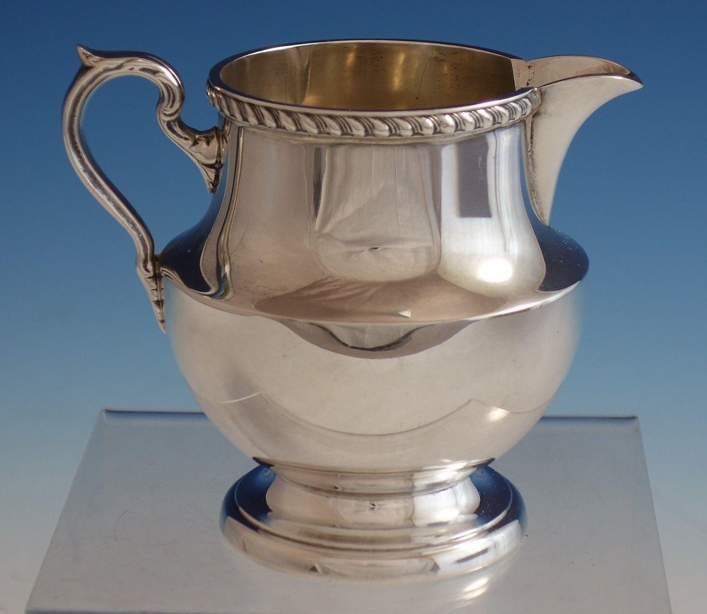 Georgian von Poole: Tee Set, 3-teilig, mit Gadroon-Rand, #1027, aus Sterlingsilber (amerikanisch)