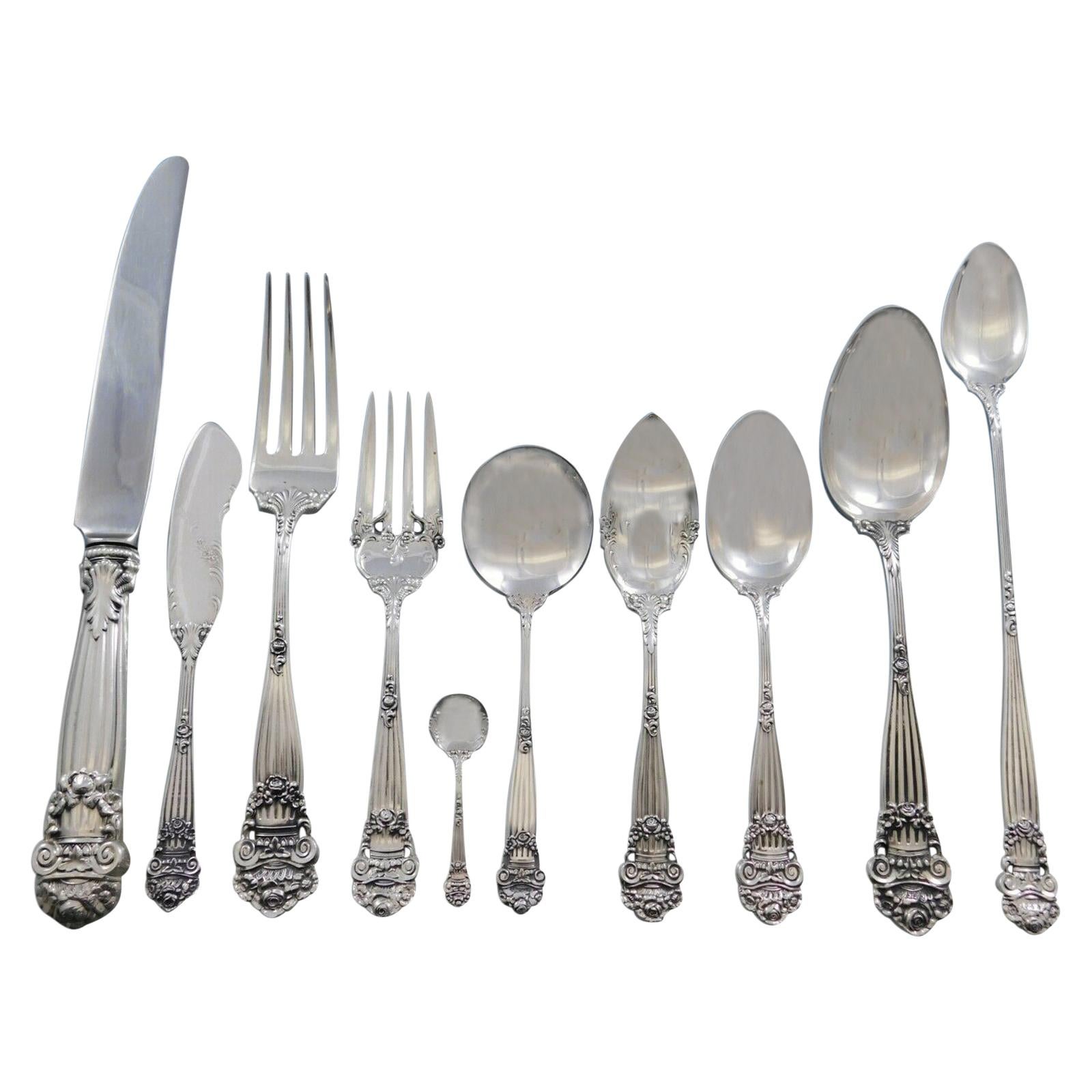 Georgian by Towle Sterling Silver Flatware Set for 12 Service 140 Pieces Dinner