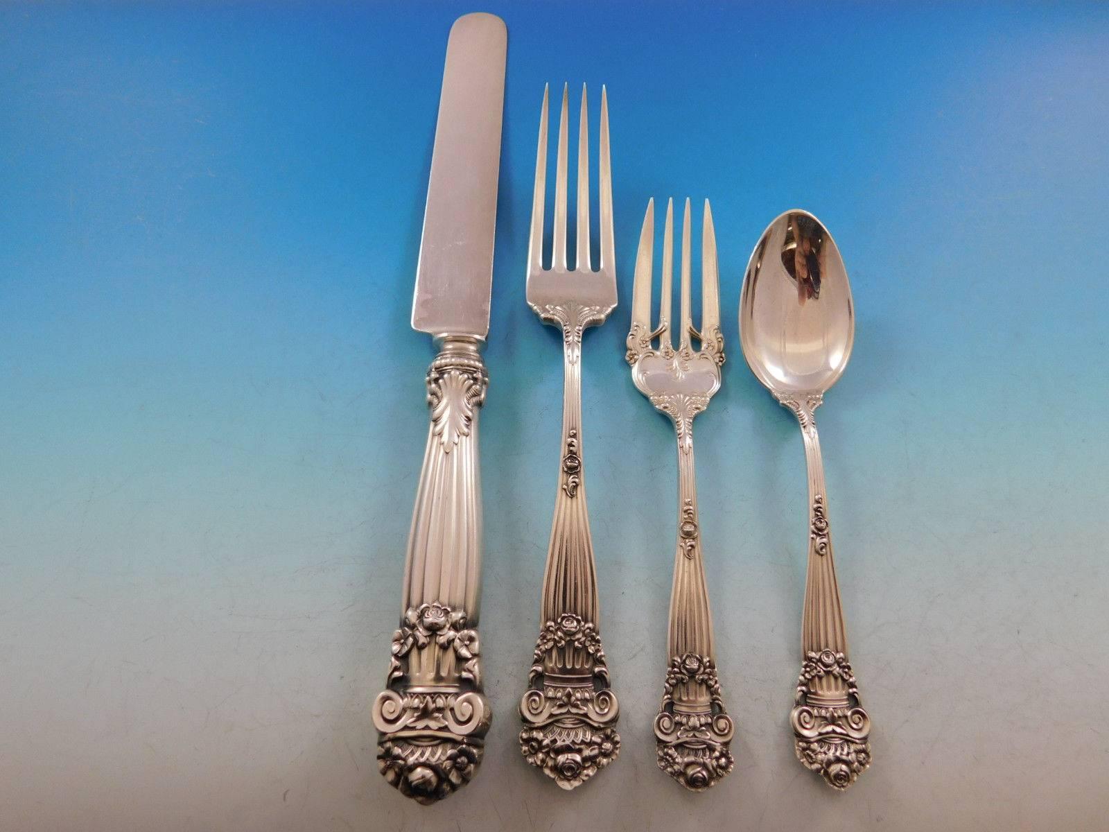 Georgian by Towle Sterling Silver Flatware Set for 12 Service 158 Pieces Dinner In Excellent Condition In Big Bend, WI