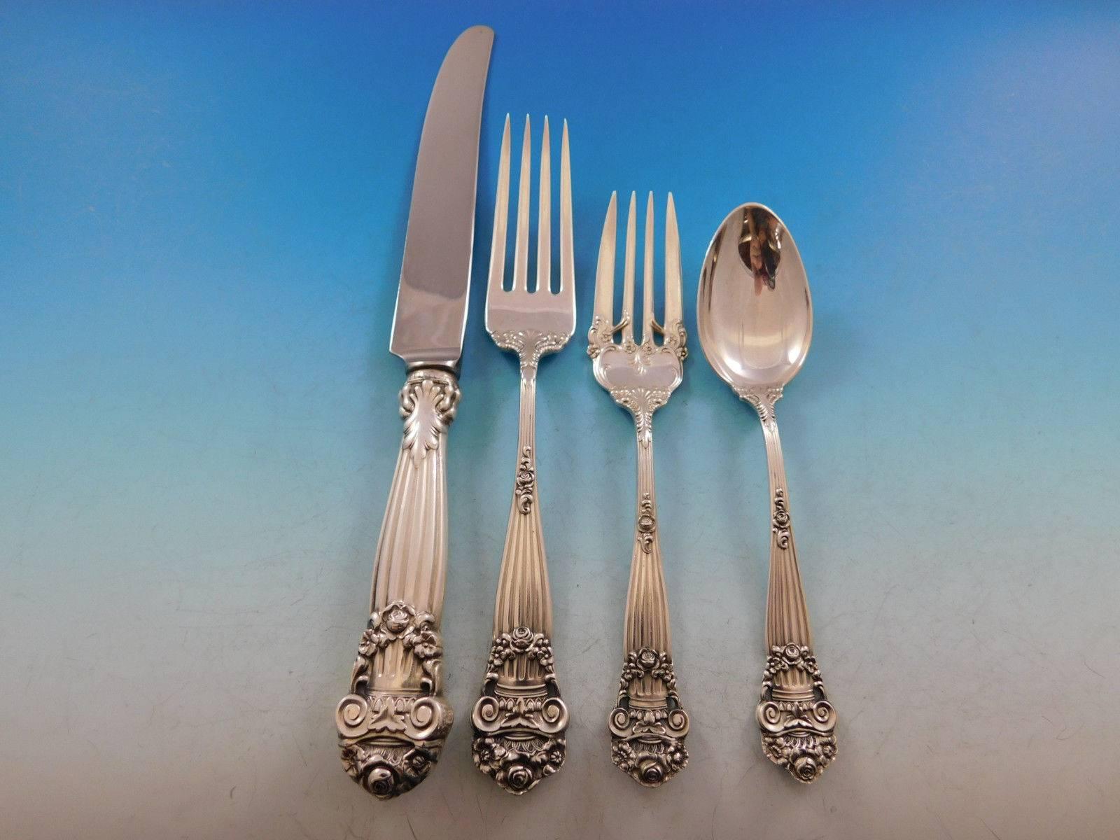 19th Century Georgian by Towle Sterling Silver Flatware Set for 12 Service 158 Pieces Dinner