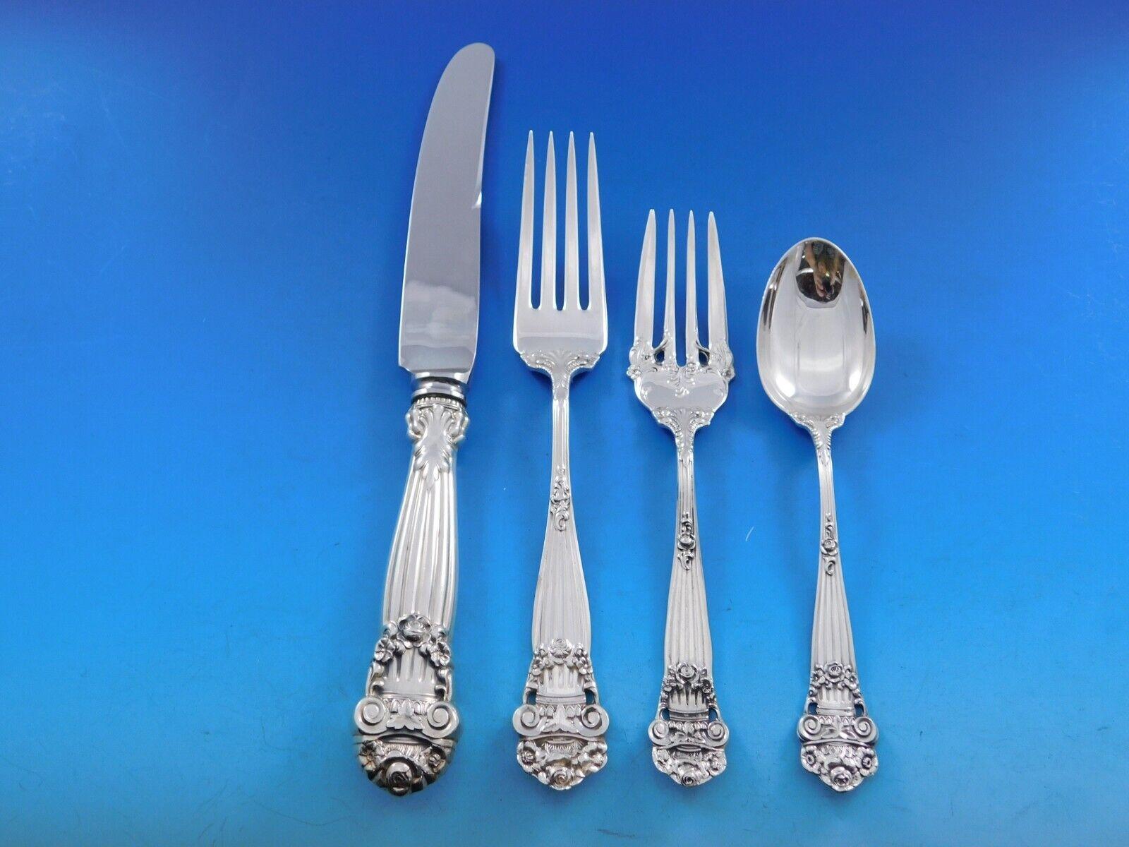 XX secolo Georgian by Towle Set di posate in argento sterling per 8 persone Servizio da 106 pezzi Cena in vendita