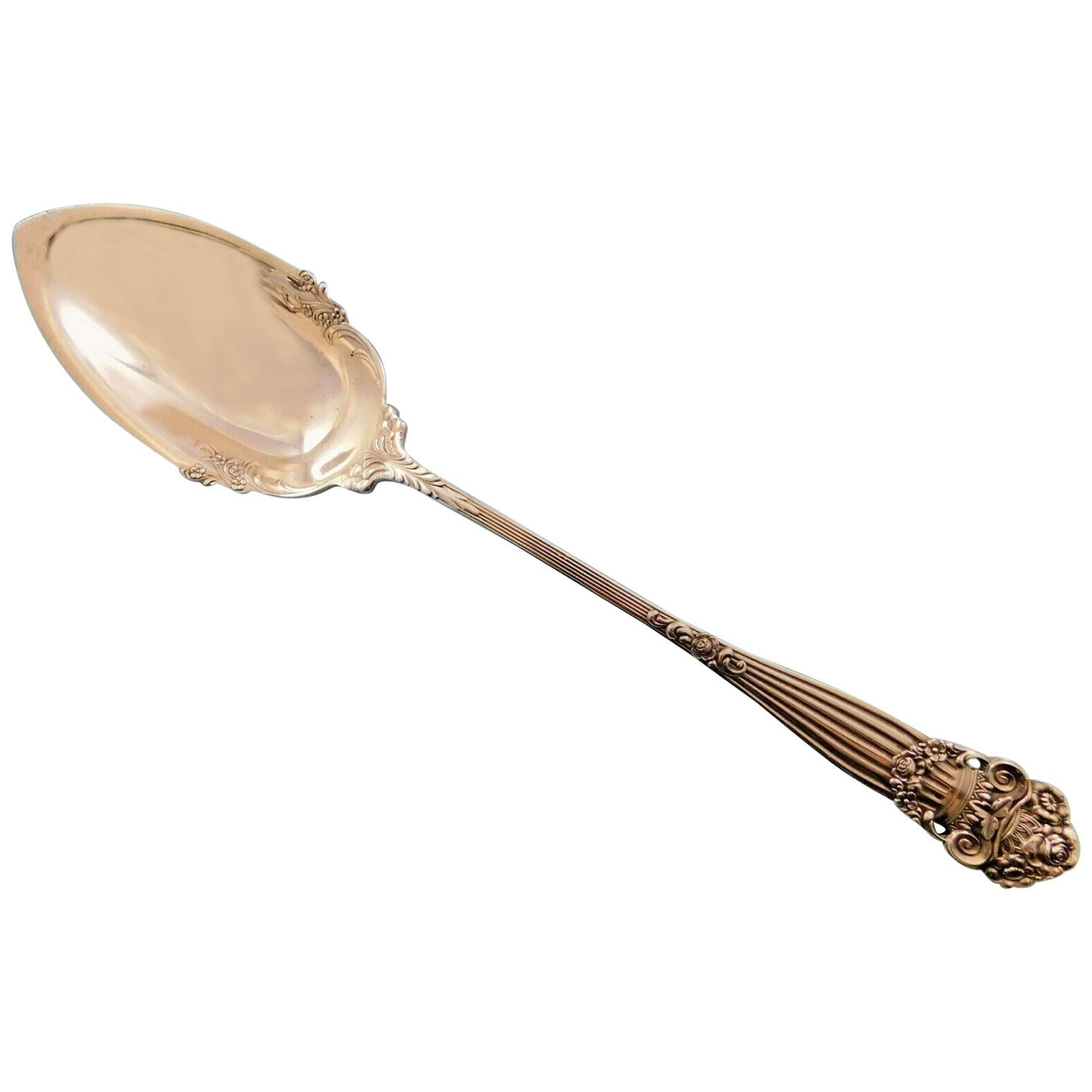Georgian by Towle Sterling Silver Stuffing Spoon with Flower and Button
