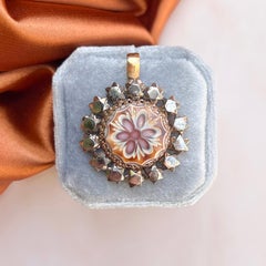 Georgian c.1800 Cut Steel and Glass Antique Pendant