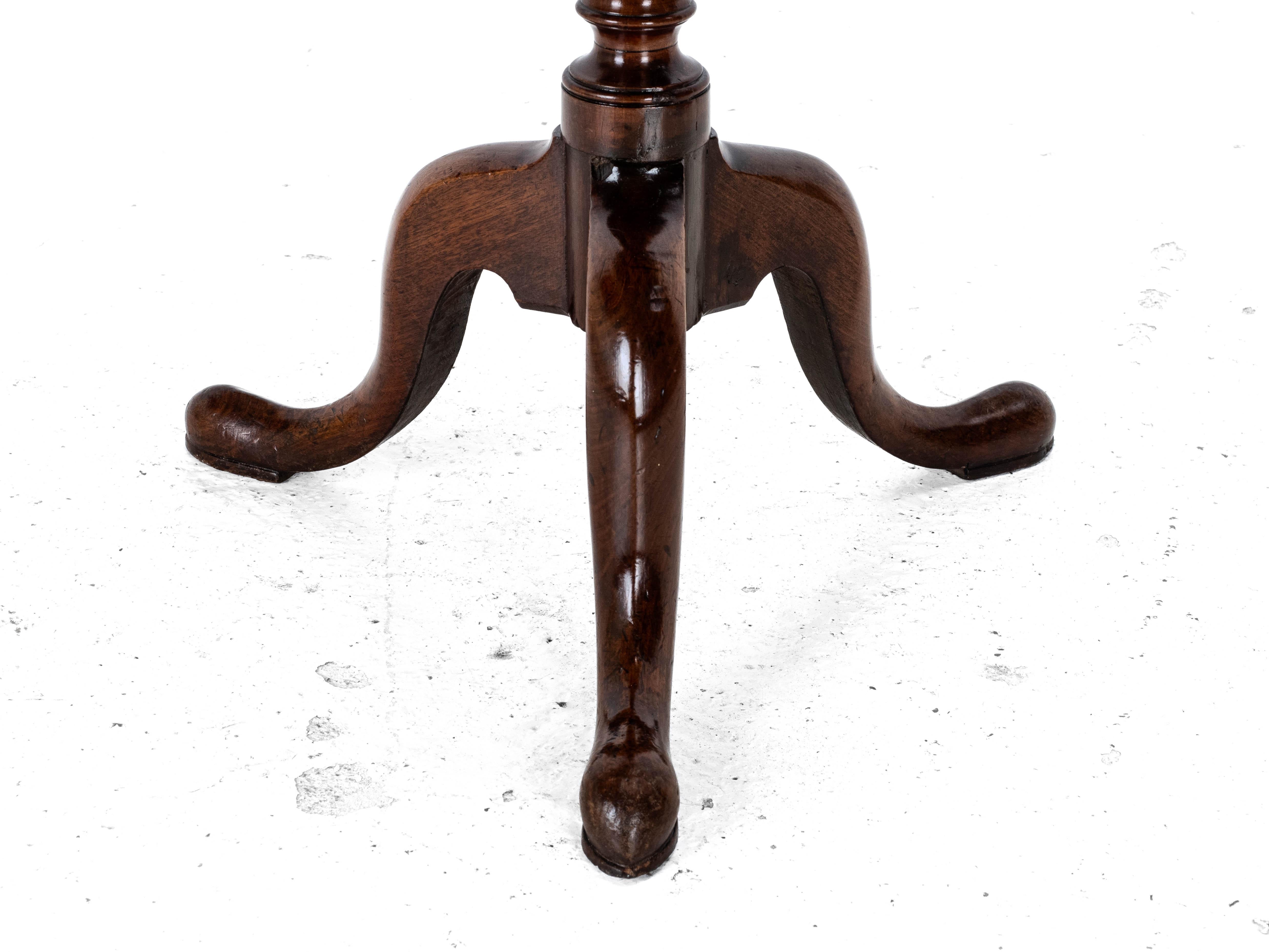 Mesa de Vino Trípode Georgiana de Caoba del S.XVIII (George III Flip Top Side Occasional) 9
