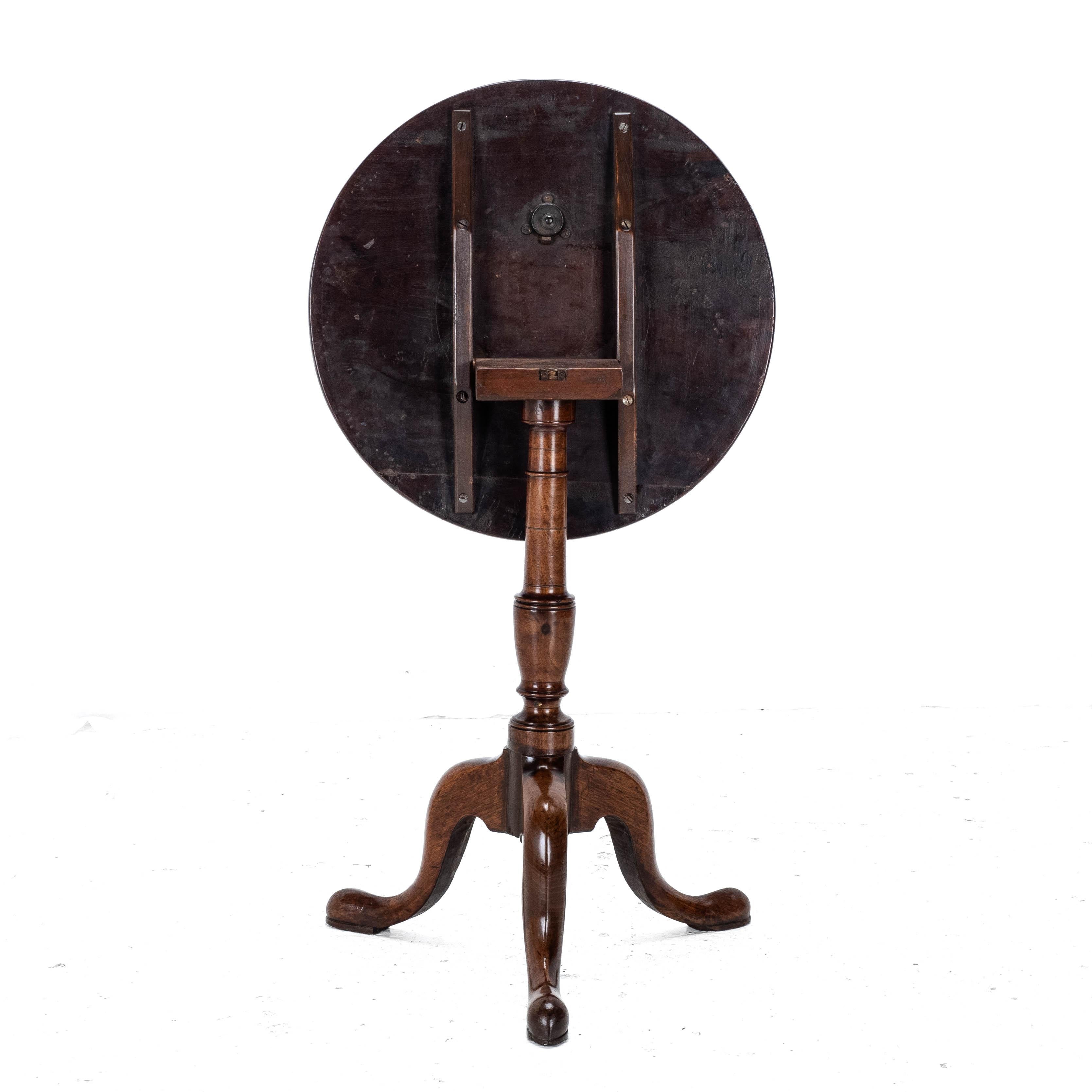 Mesa de Vino Trípode Georgiana de Caoba del S.XVIII (George III Flip Top Side Occasional) 2