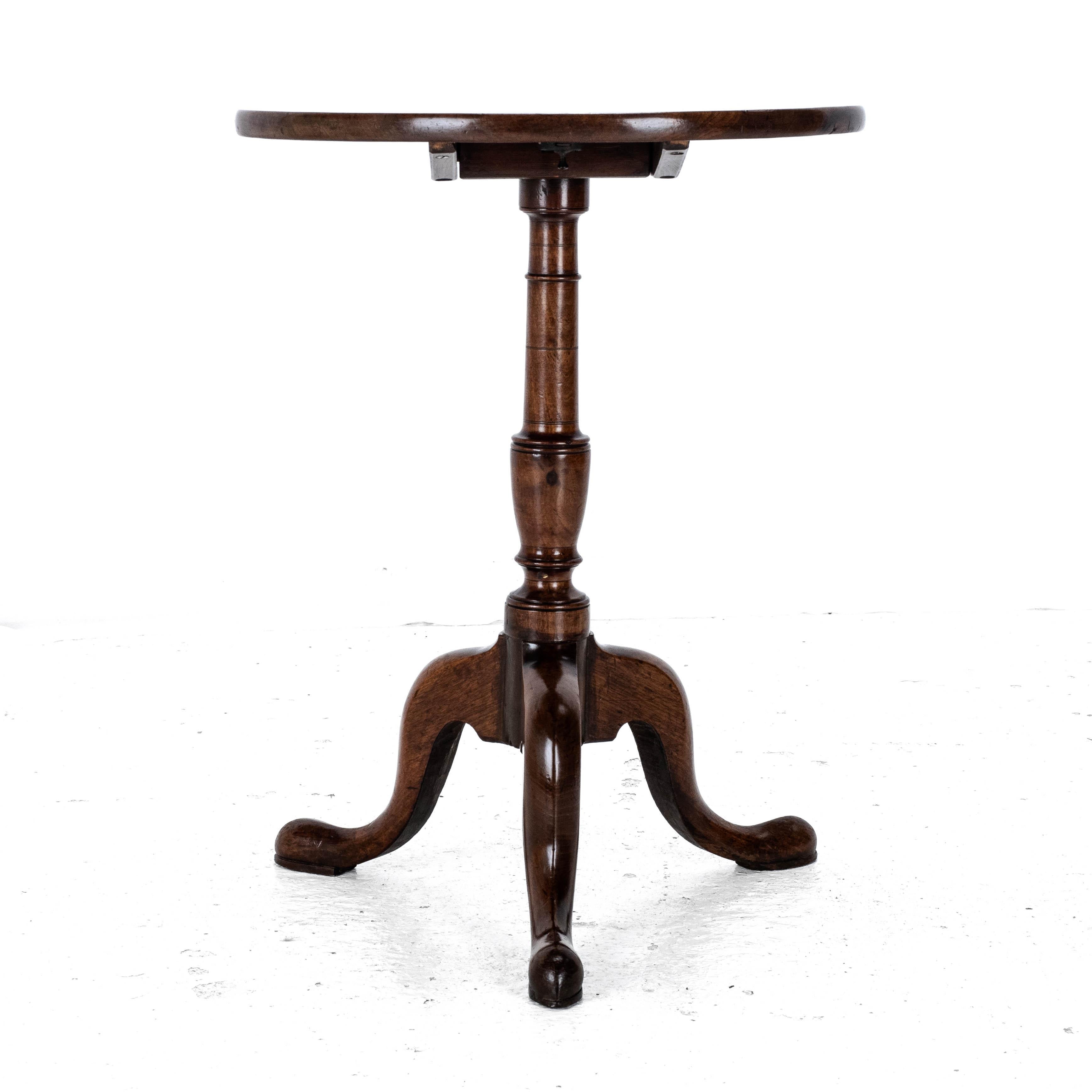Mesa de Vino Trípode Georgiana de Caoba del S.XVIII (George III Flip Top Side Occasional) 3
