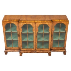 Georgian Cabinet Bookcase Walnut Antique