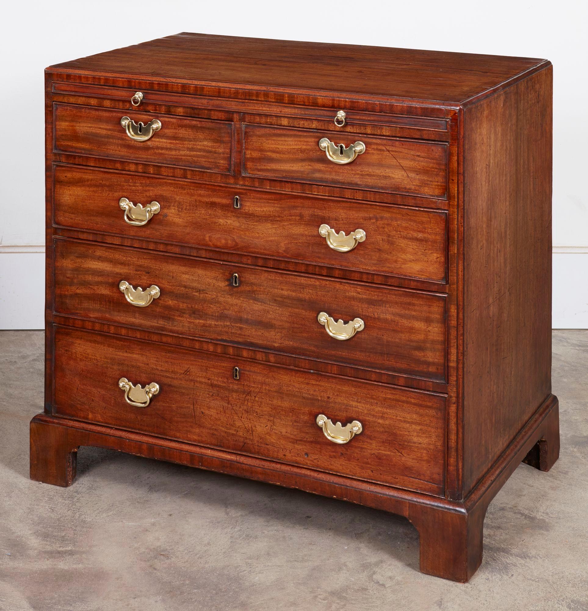 English Georgian Caddy Top Bachelor's Chest For Sale