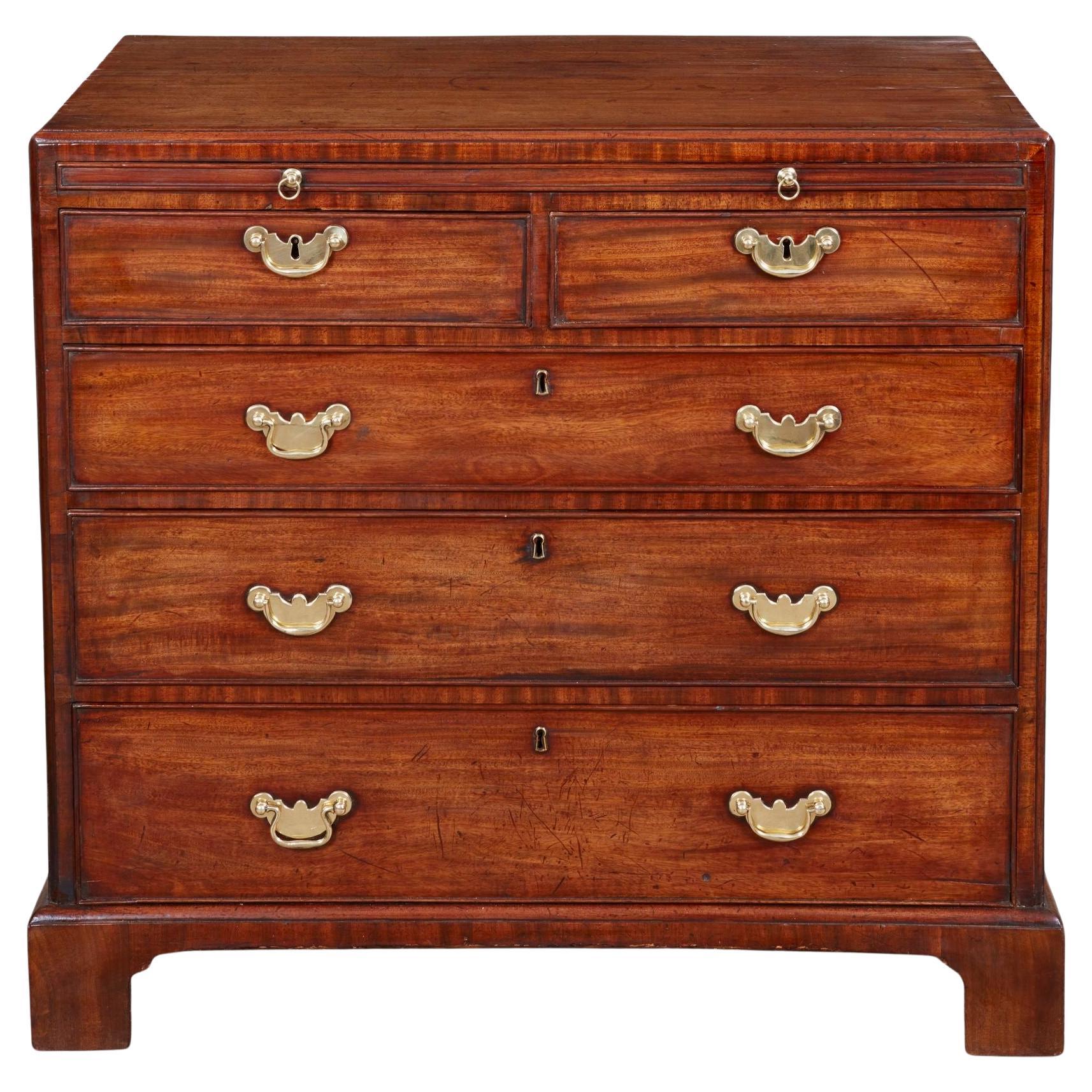 Georgian Caddy Top Bachelor's Chest For Sale