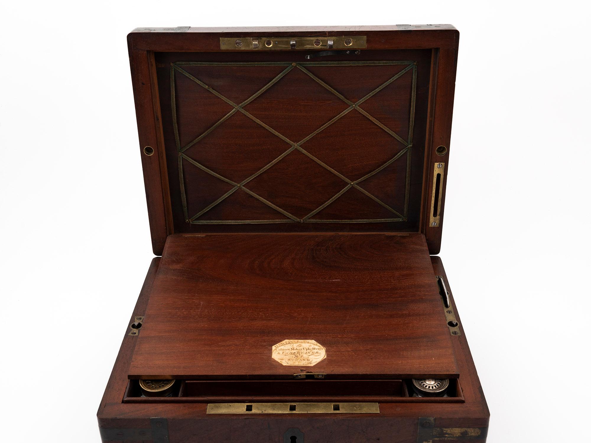 Georgian Captains Military Writing Box by Hewlins, St Martins Lane For Sale 2