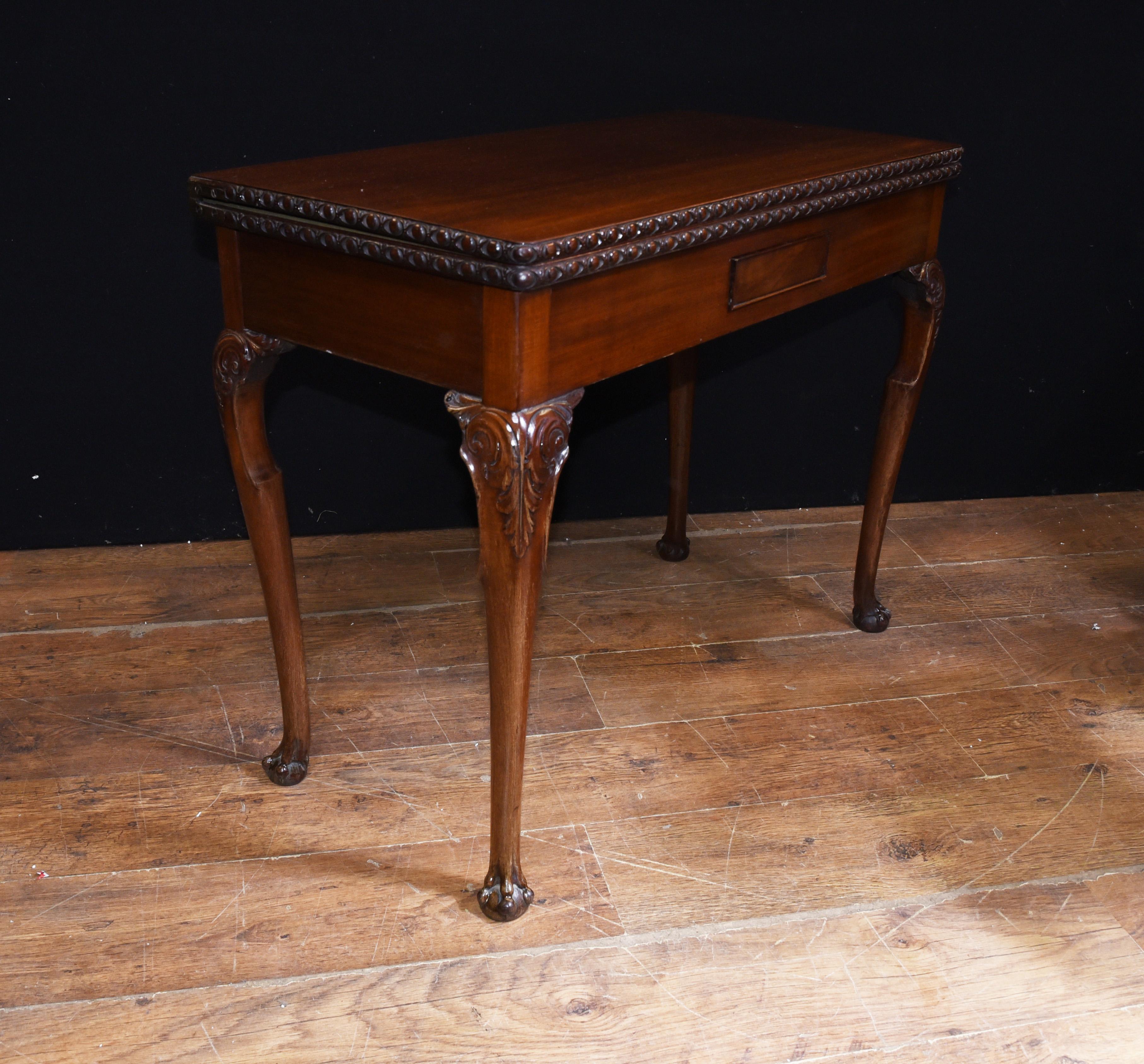 Early 19th Century Georgian Card Table Mahogany Games Tables, 1880 For Sale