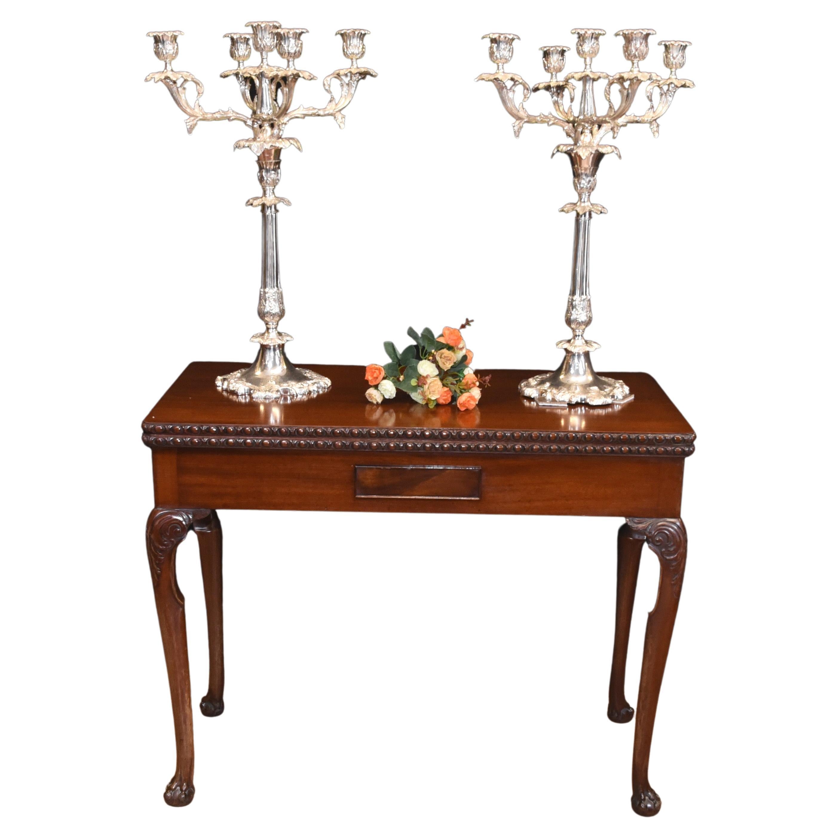 Georgian Card Table Mahogany Games Tables, 1880 For Sale