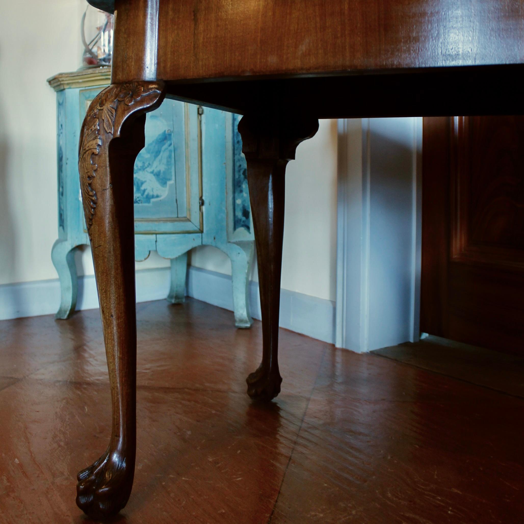 Georgian Carved Center Table Or Console Table, With Hairy Paw Feet For Sale 4