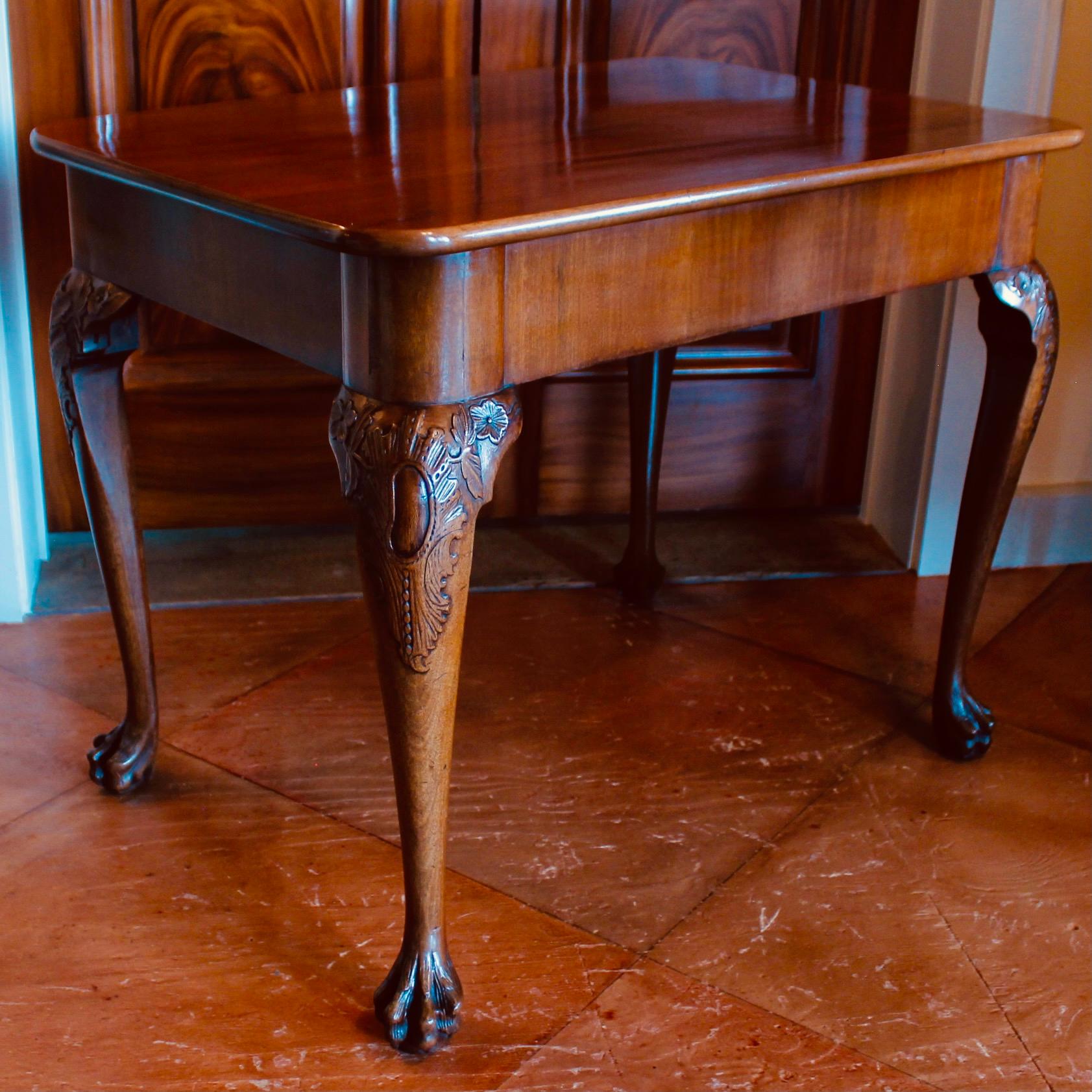 Georgian Carved Center Table Or Console Table, With Hairy Paw Feet For Sale 6