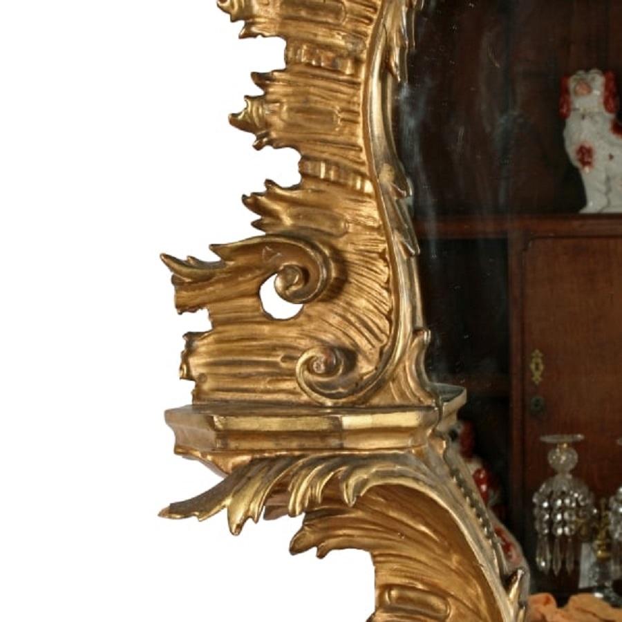 Georgian Carved Gilt Wood Mirror, 19th Century In Good Condition For Sale In London, GB