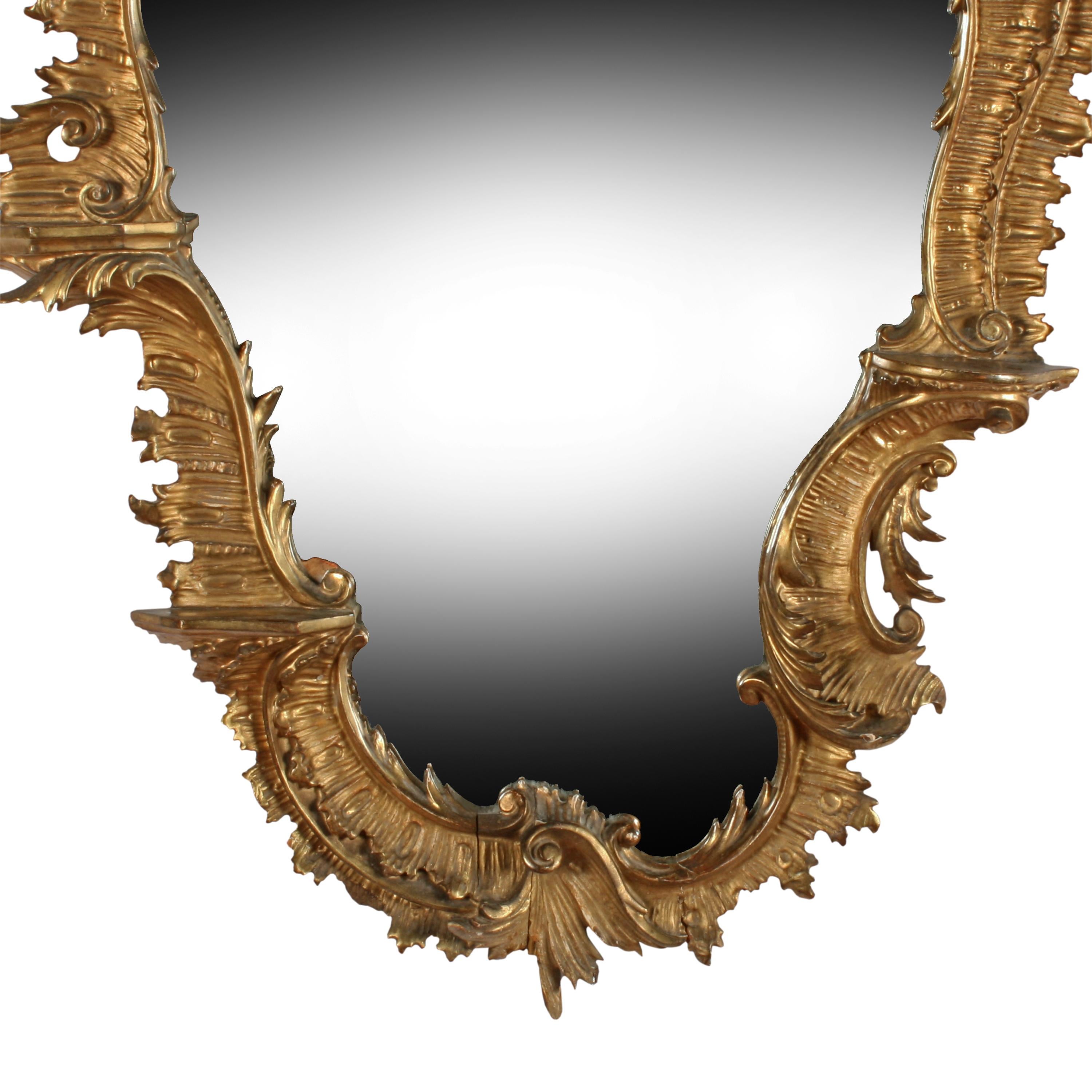 19th Century Georgian Carved Giltwood Mirror For Sale