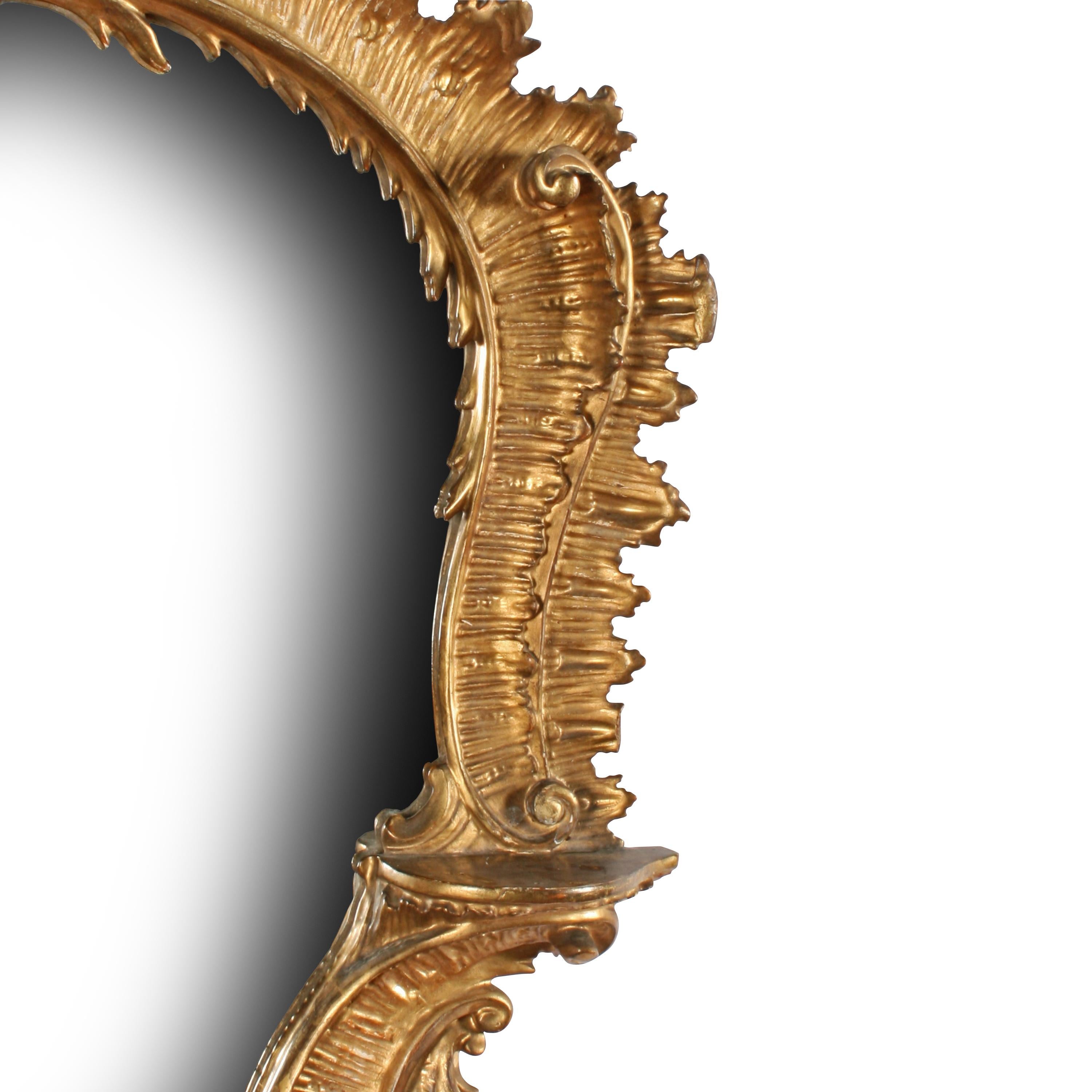 Georgian Carved Giltwood Mirror For Sale 2