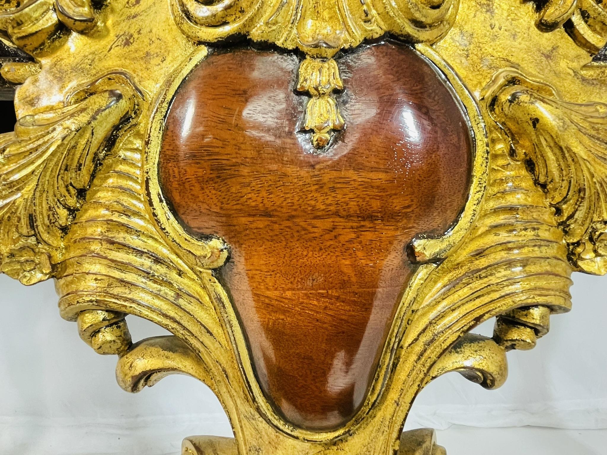 Georgian Carved & Gold Gilt Mahogany Console Table by Maitland Smith For Sale 7